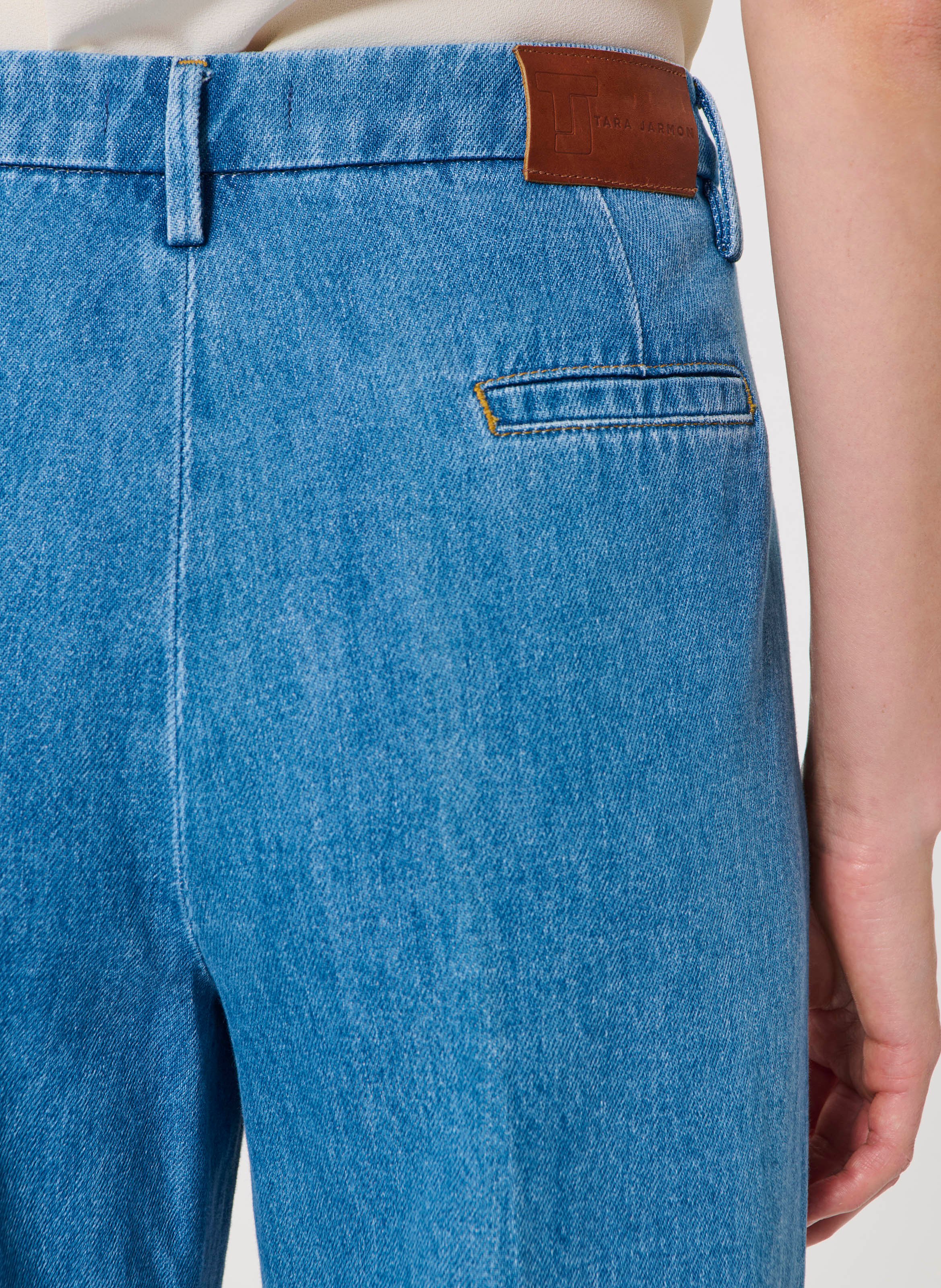 Wide-leg cotton jeans TARA JARMON Blue