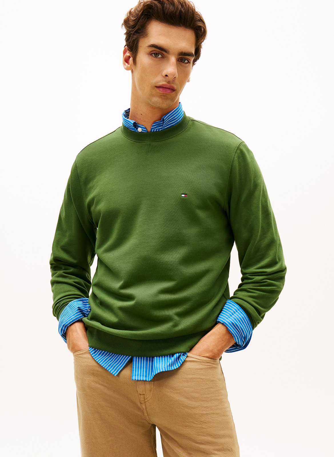 Oversize-Sweatshirt aus Baumwolle mit Rundhalsausschnitt TOMMY HILFIGER