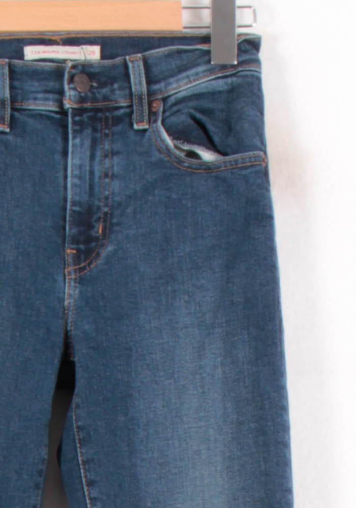 Cropped slim jeans with studs LEVI'S - Seconde main Blue