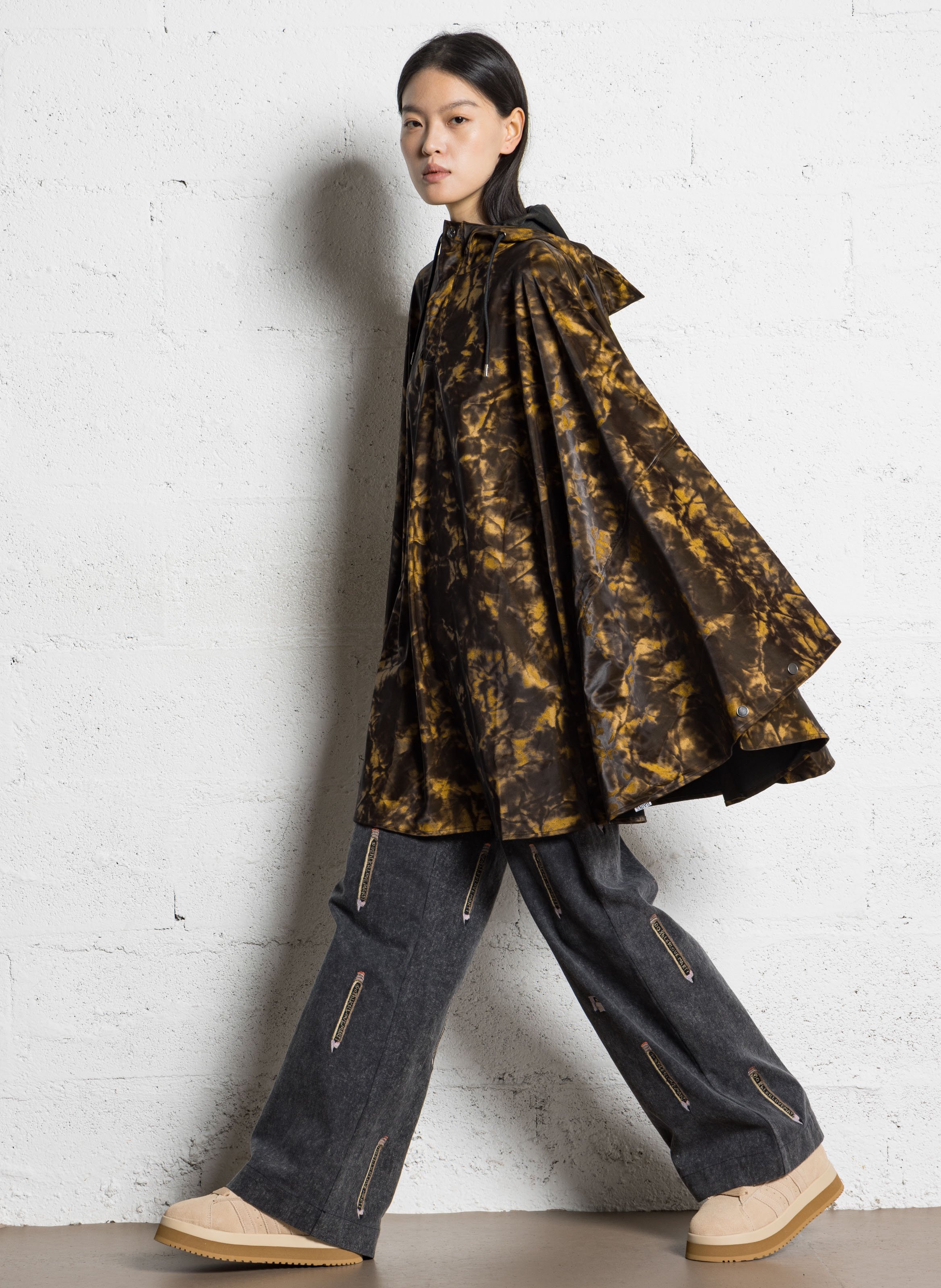 Cape imprimée à col montant RAINS Multicolore