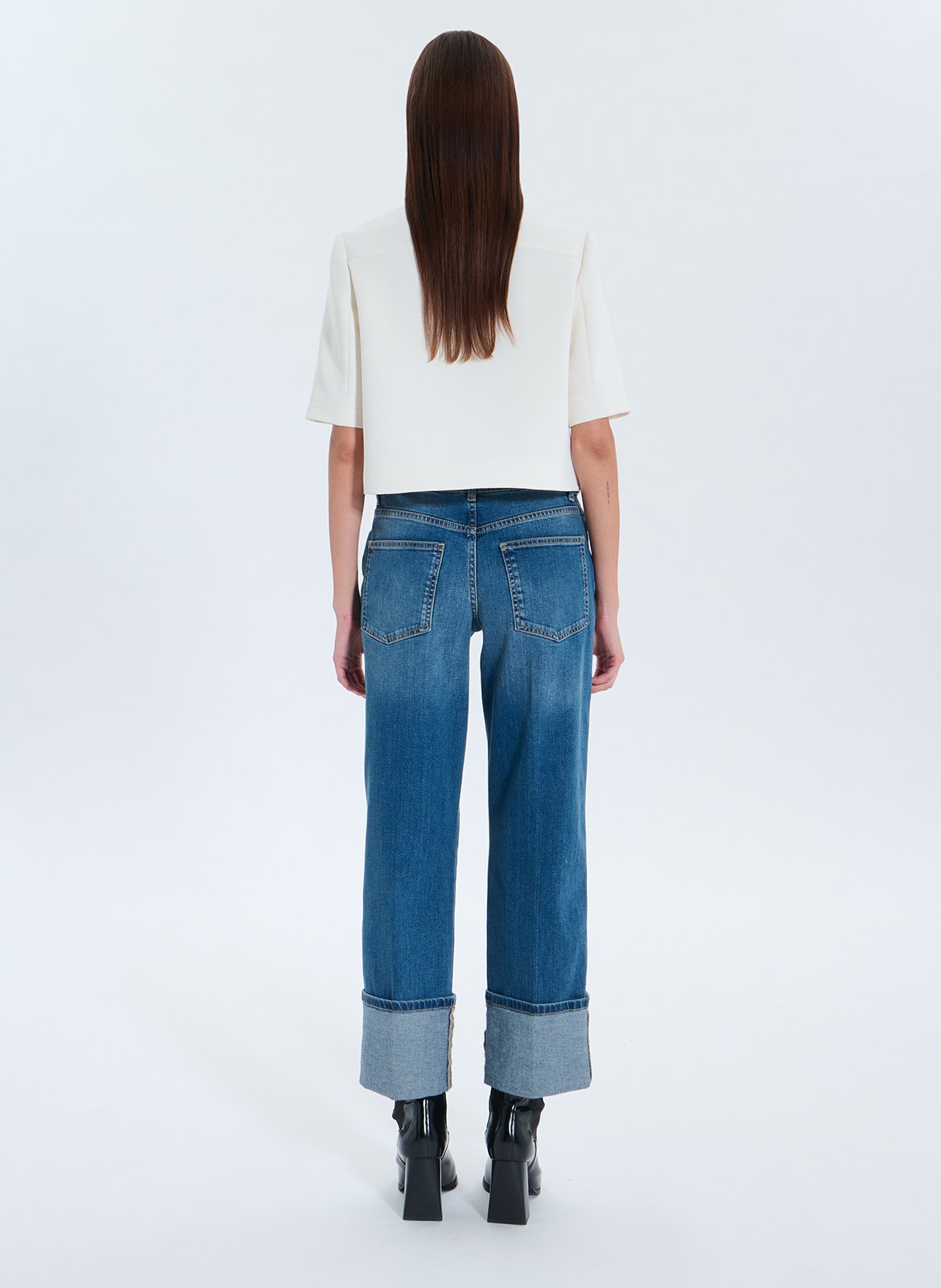 Oversized shirt with classic collar ZAPA White