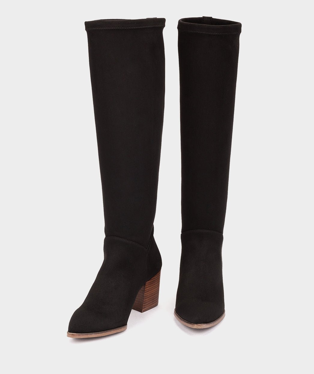Black stretch fabric over-the-knee boots in faux suede PEDRO MIRALLES Black