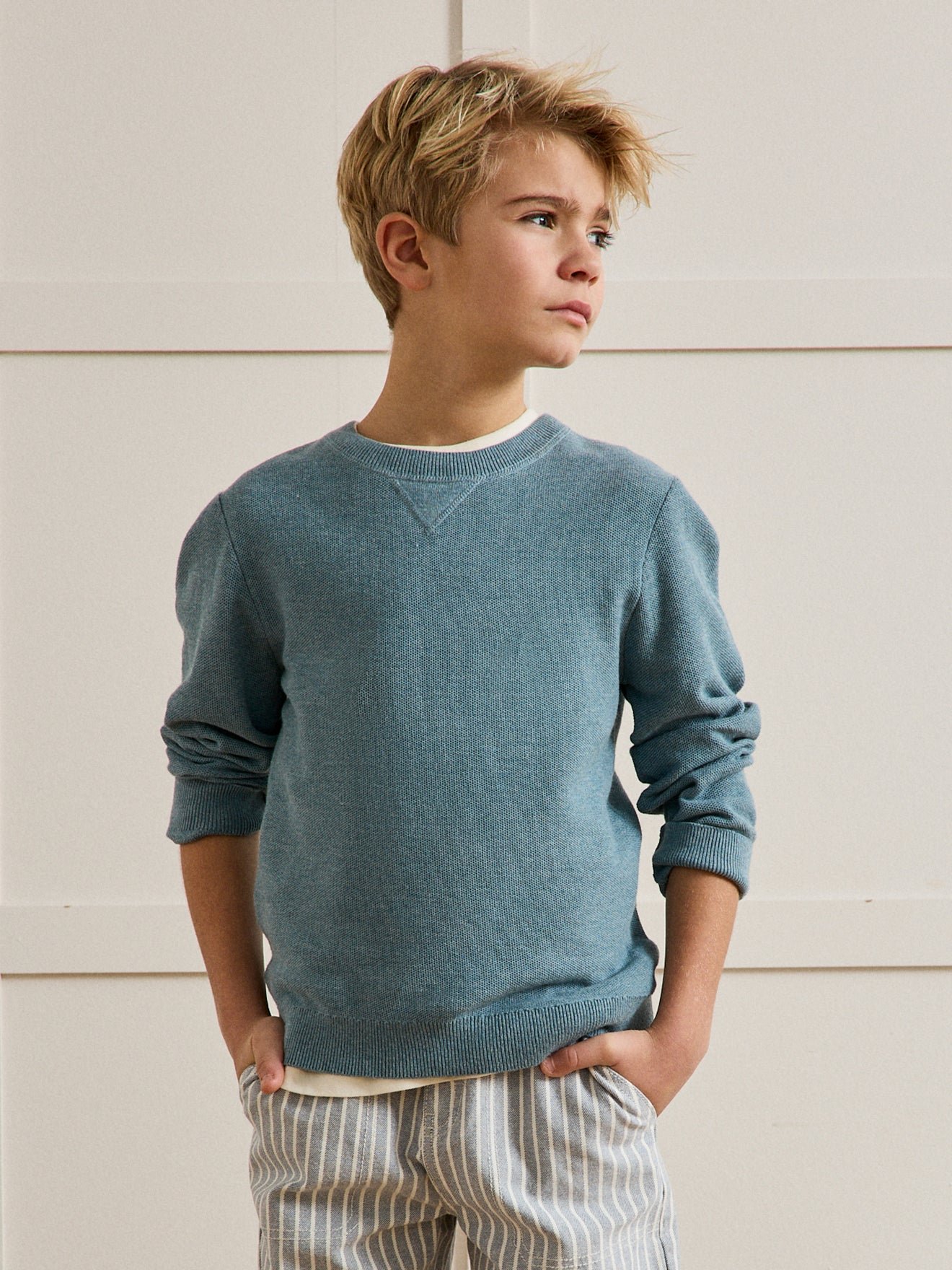 Decorative-knit sweater CYRILLUS Blue