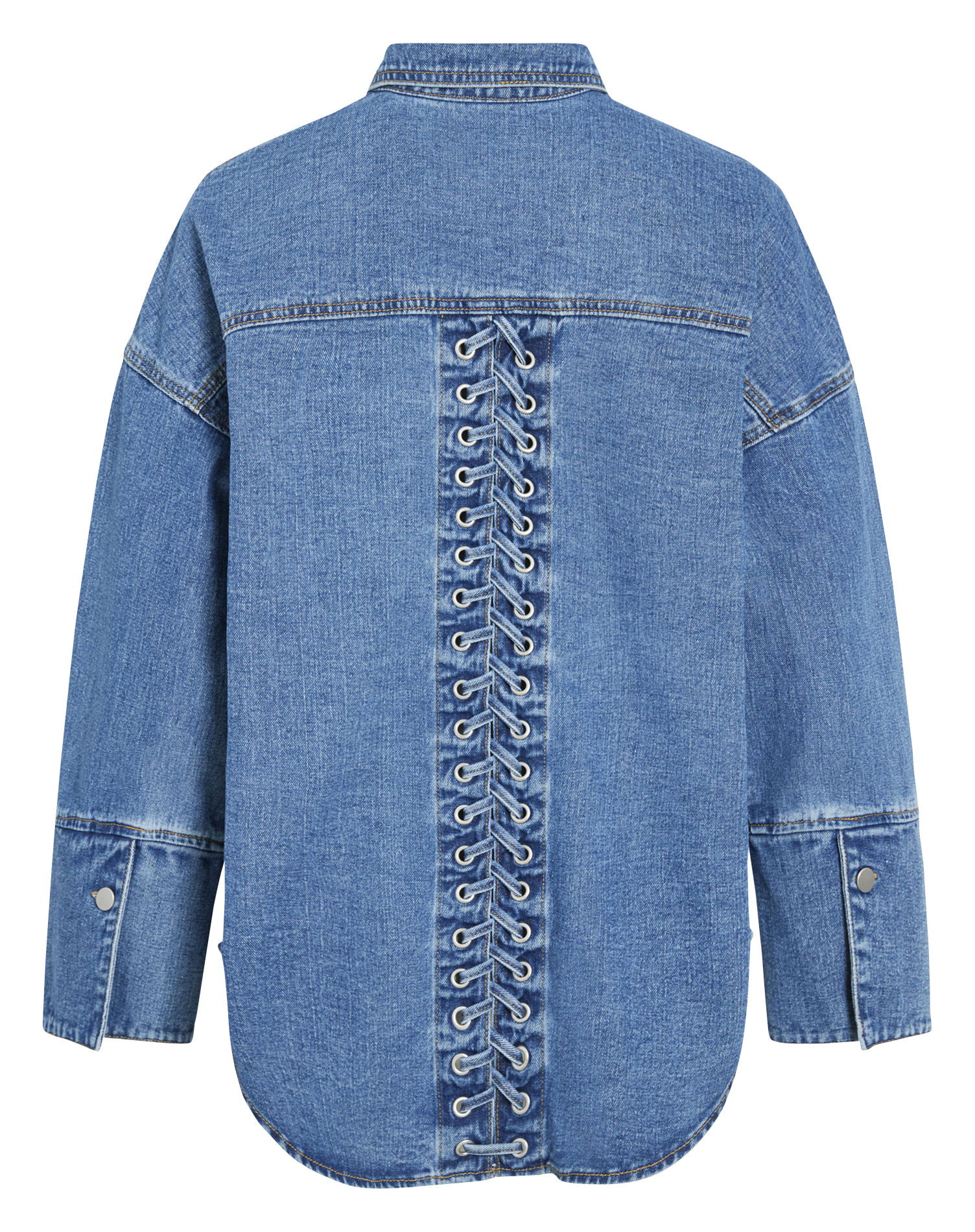 Chemise col classique en coton VILA Bleu