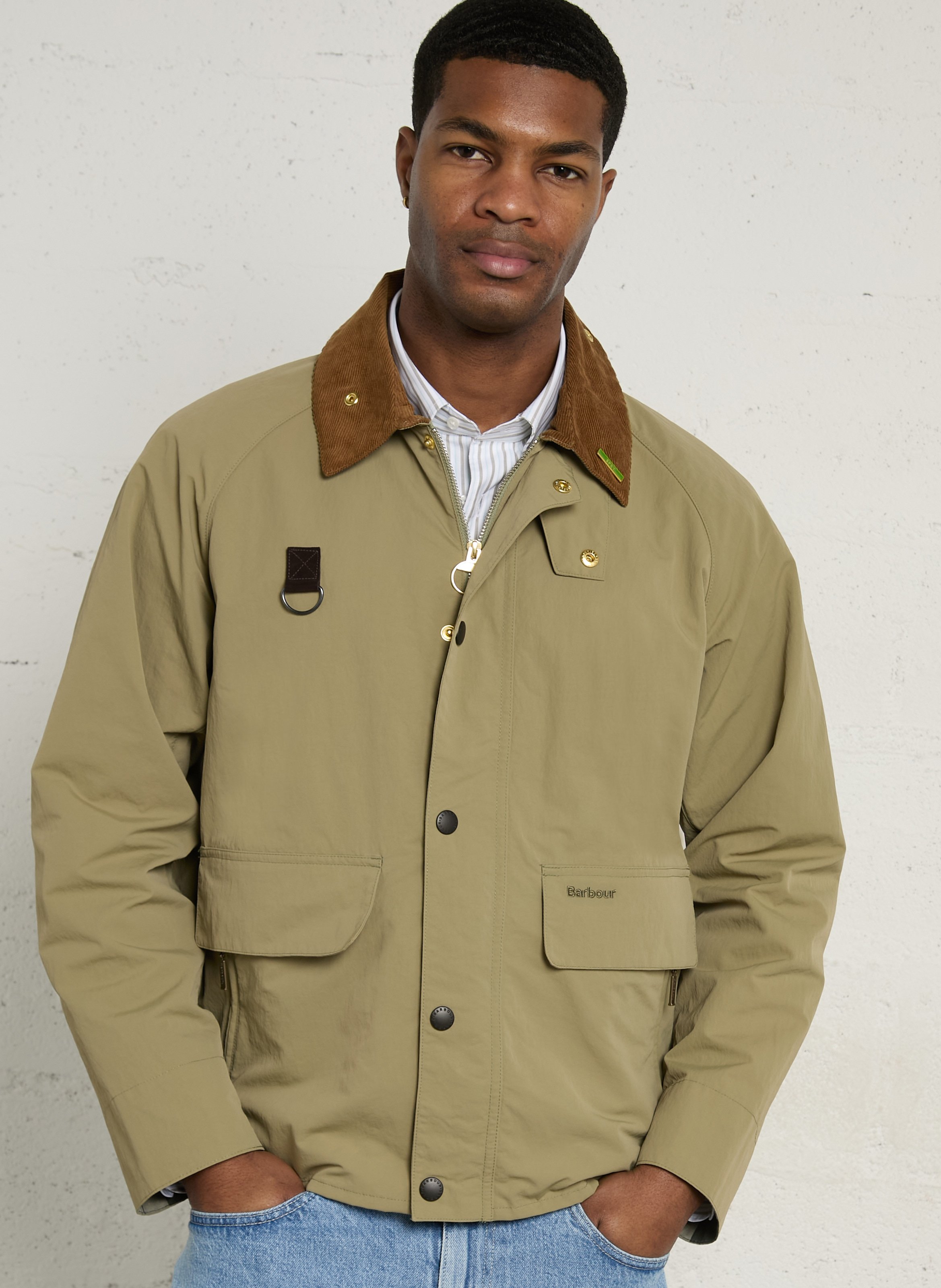 Veste droite col velours unie  BARBOUR Kaki