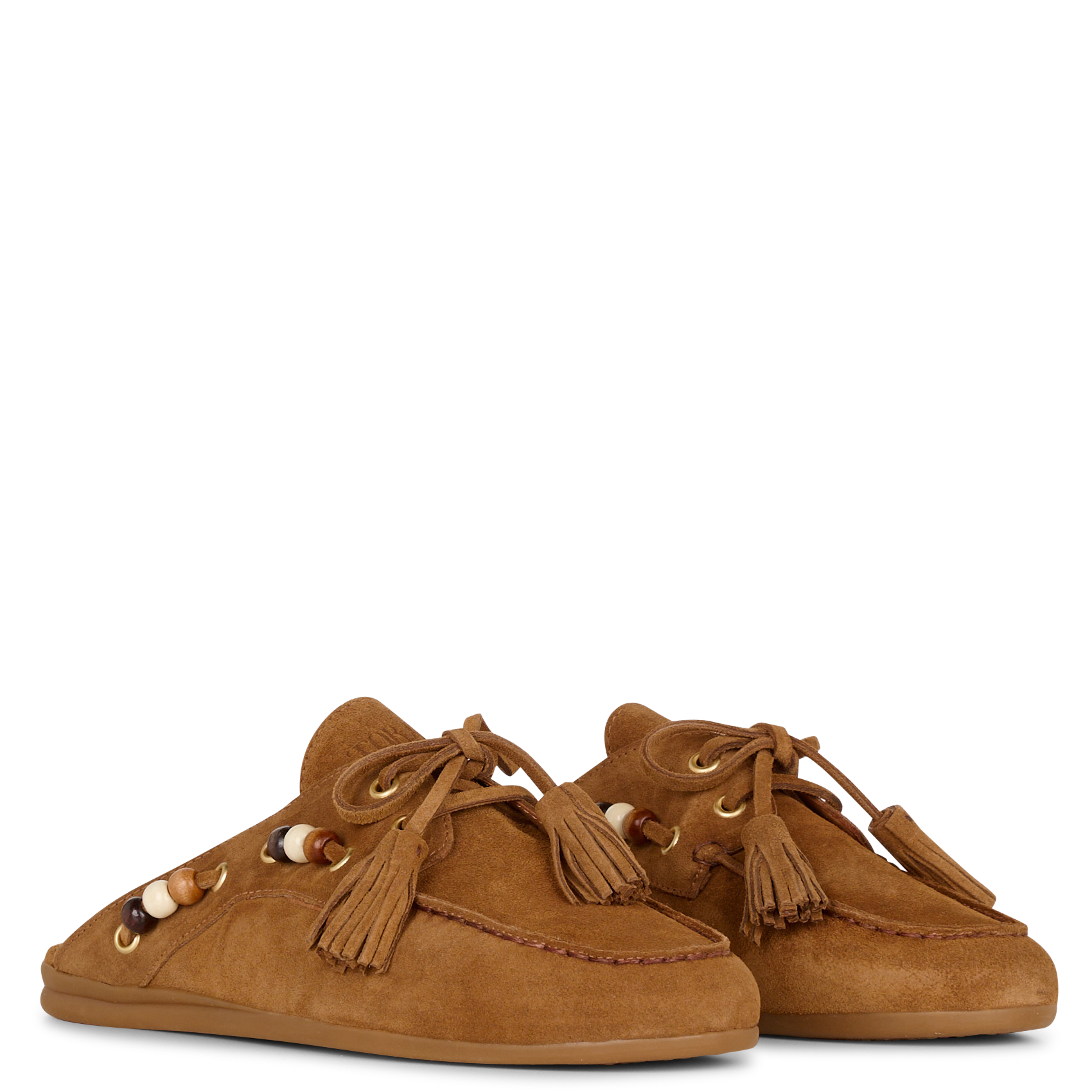 Mules aus Veloursleder TORAL Braun