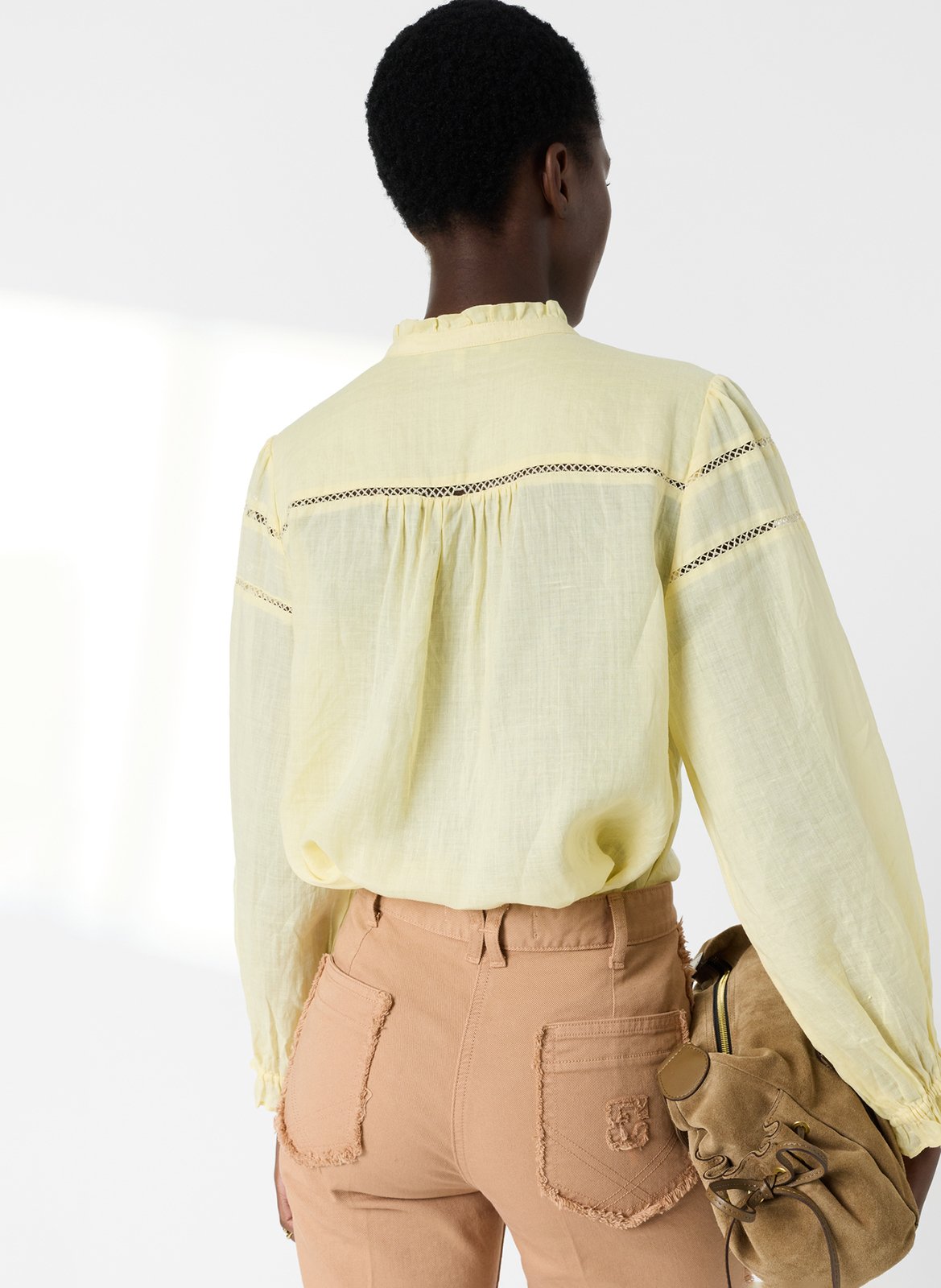 Chemise col V GERARD DAREL Jaune