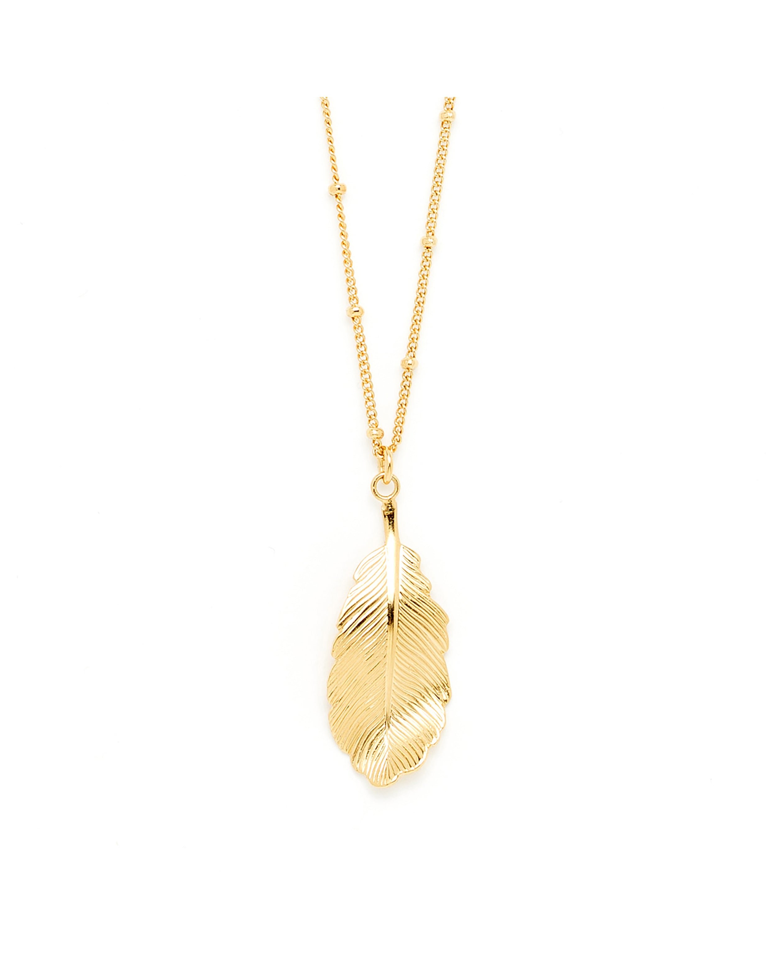 Silver plated leaf necklace MONSIEUR SIMONE