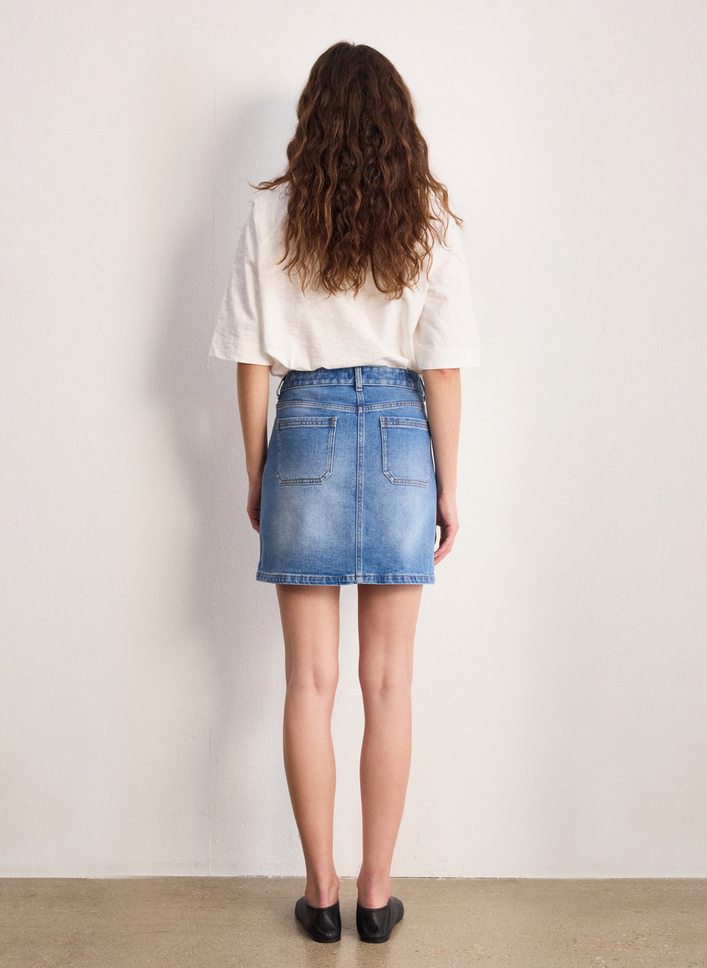 Kurzer Denimrock PABLO Blau