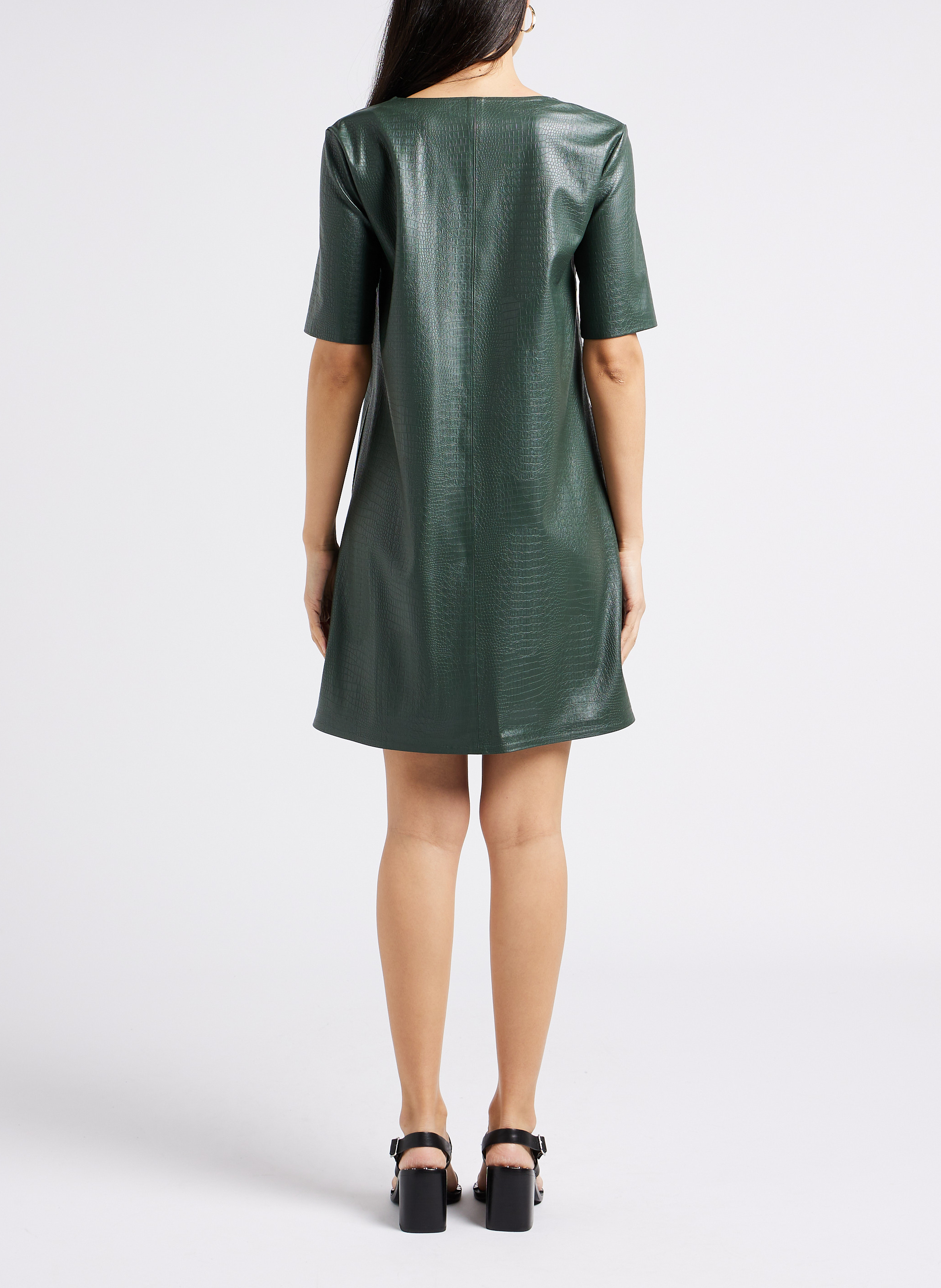 Gerade geschnittenes Kurzkleid in Kroko-Optik MAX MARA LEISURE Grun