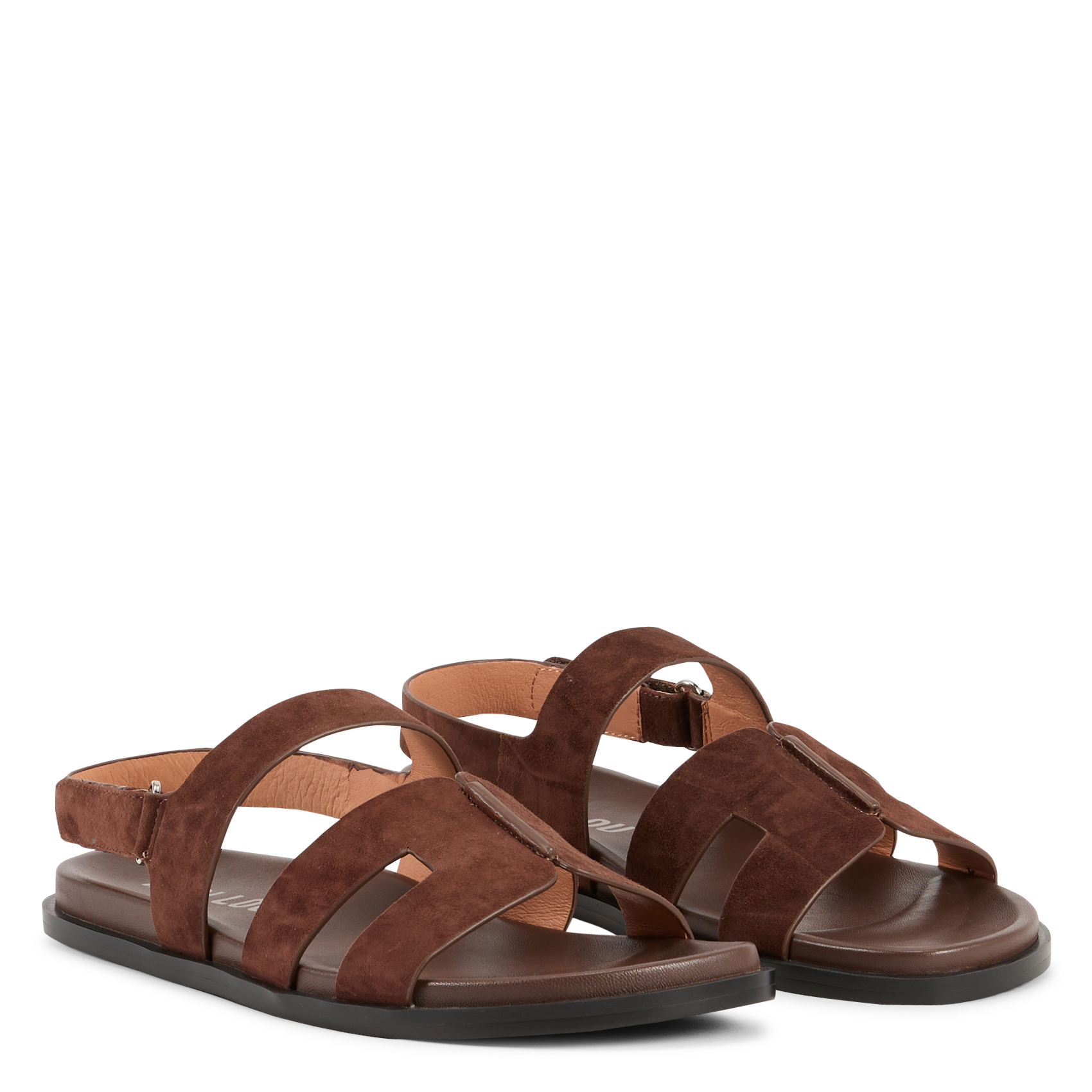 Aouda flat leather sandals BIBI LOU Brown