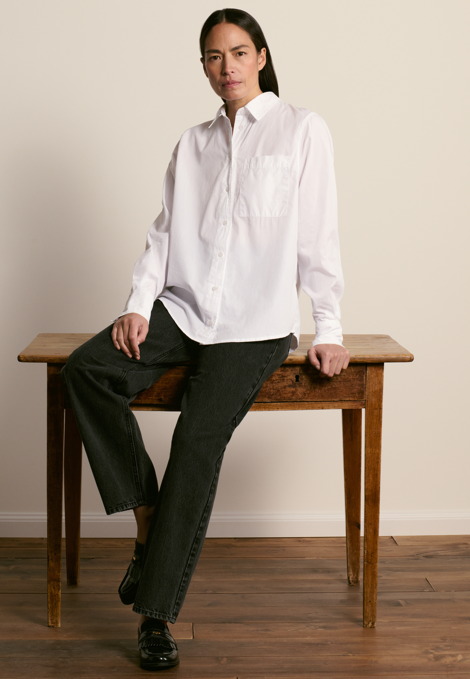 Chemise en coton MAISON MONTAGUT Blanc