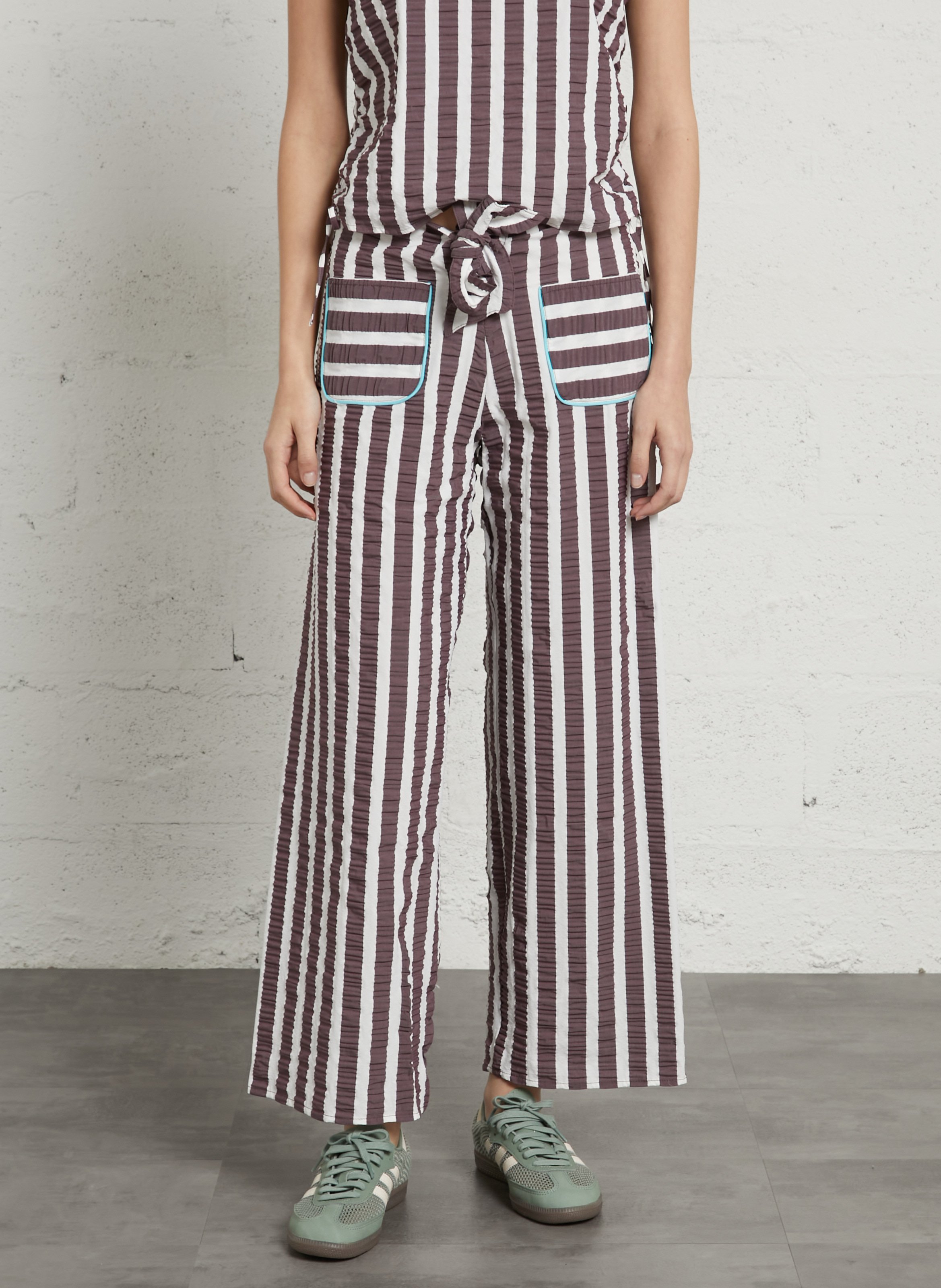 Straight striped trousers  DR BLOOM Purple