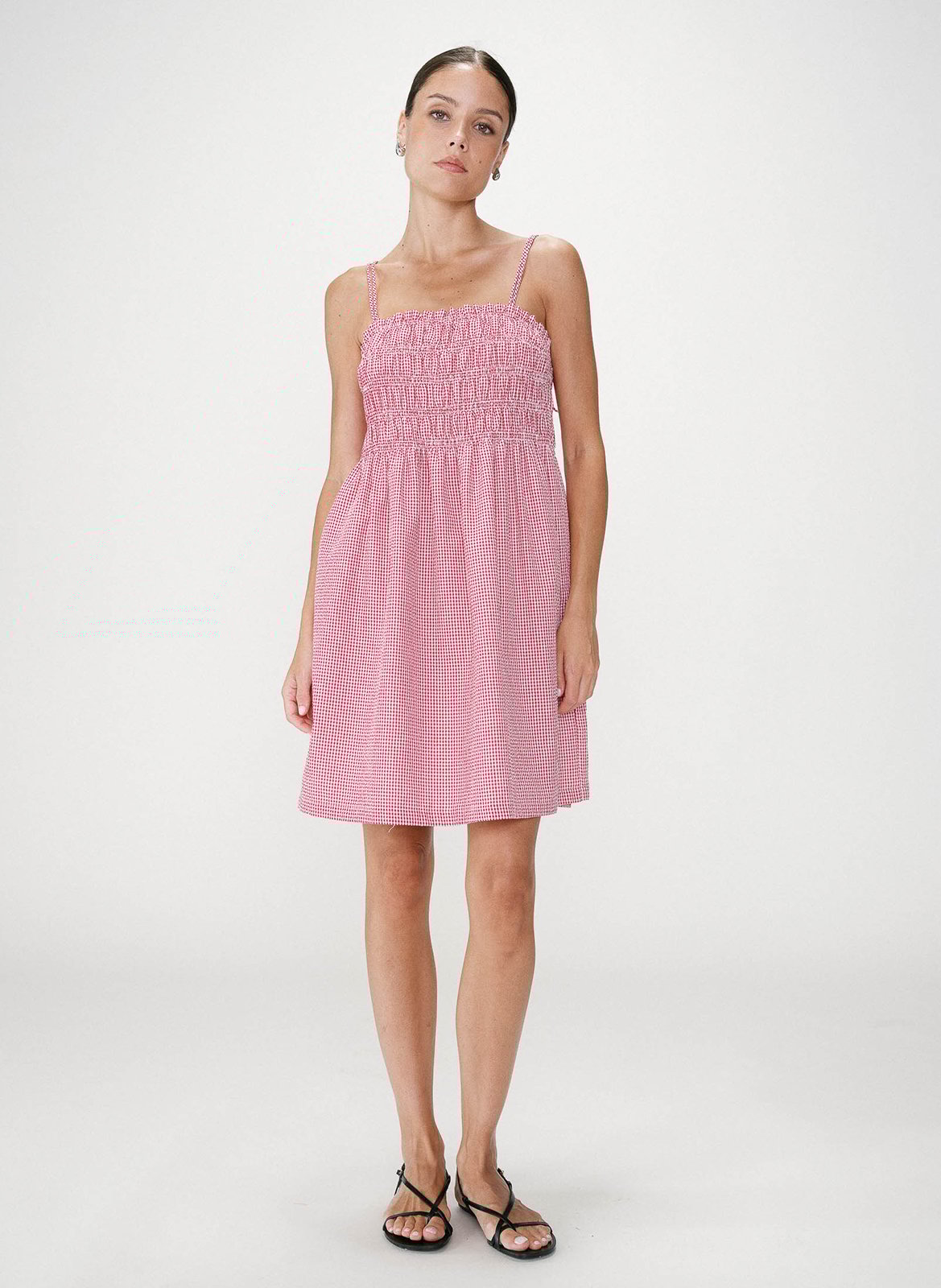 Short square-neck dress GRACE ET MILA Red