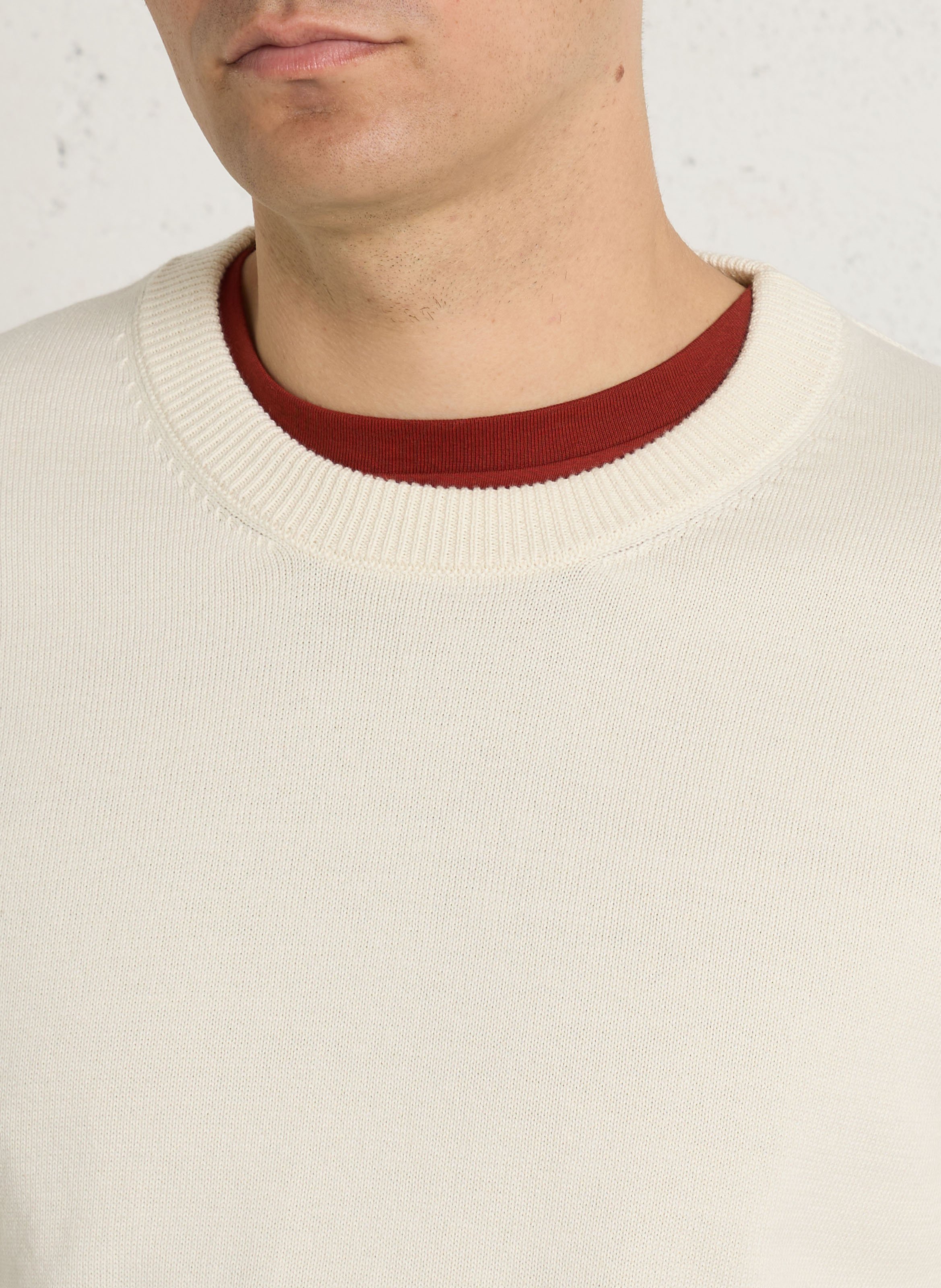 Oversized cotton sweater AU PRINTEMPS PARIS Beige