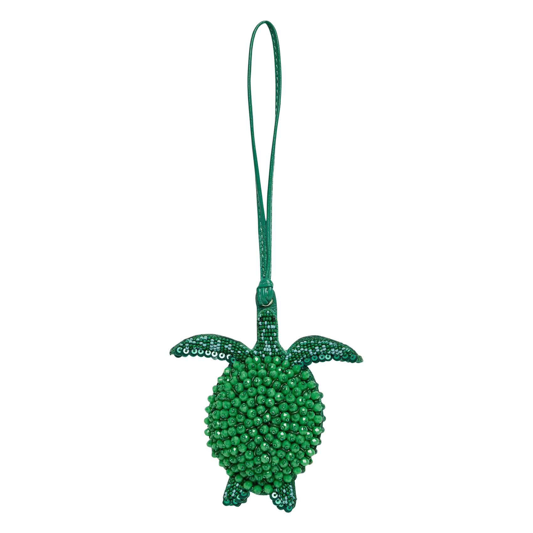 Porte-clés tortue en perles VANESSA BRUNO Vert