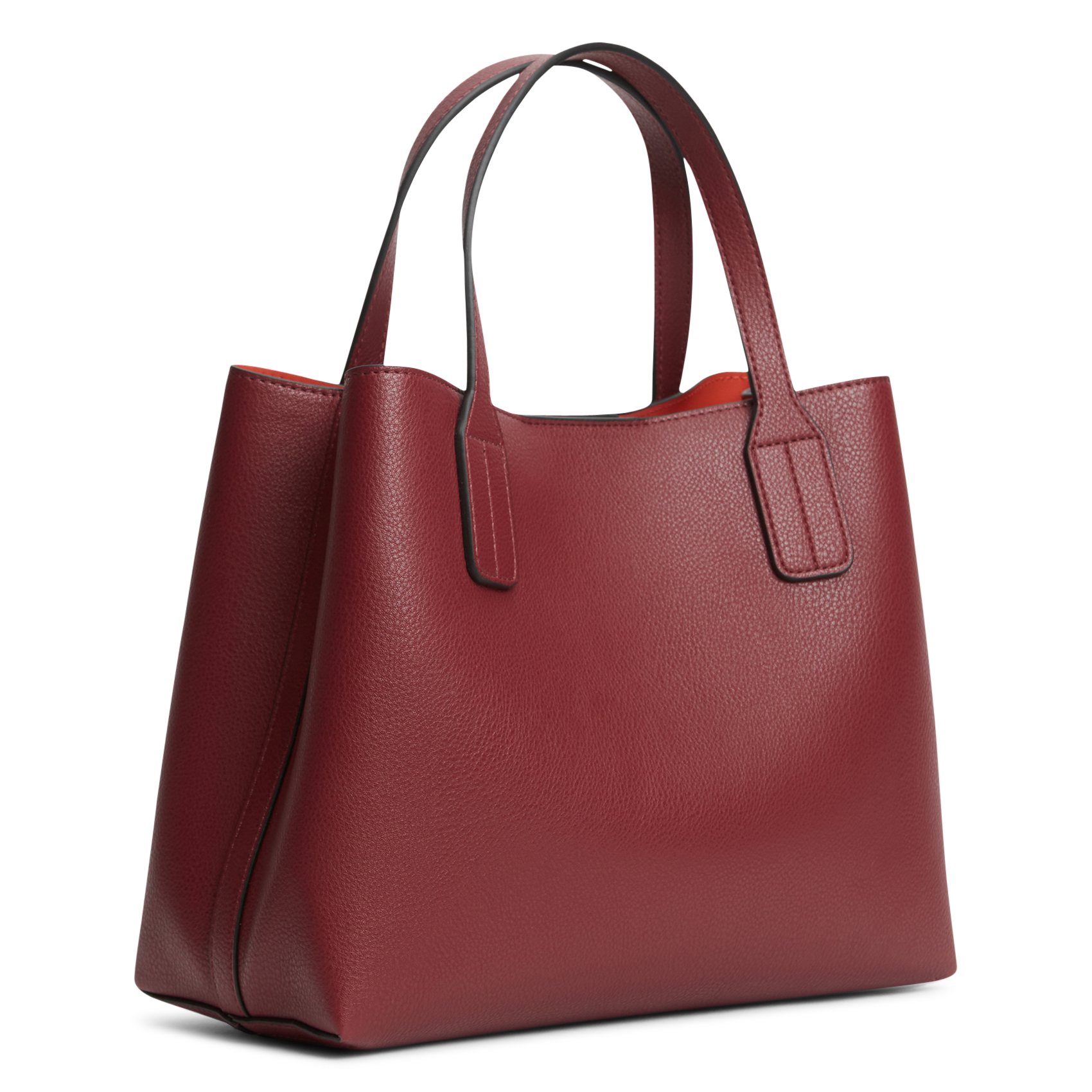 Grained leather tote bag TOMMY HILFIGER Brown