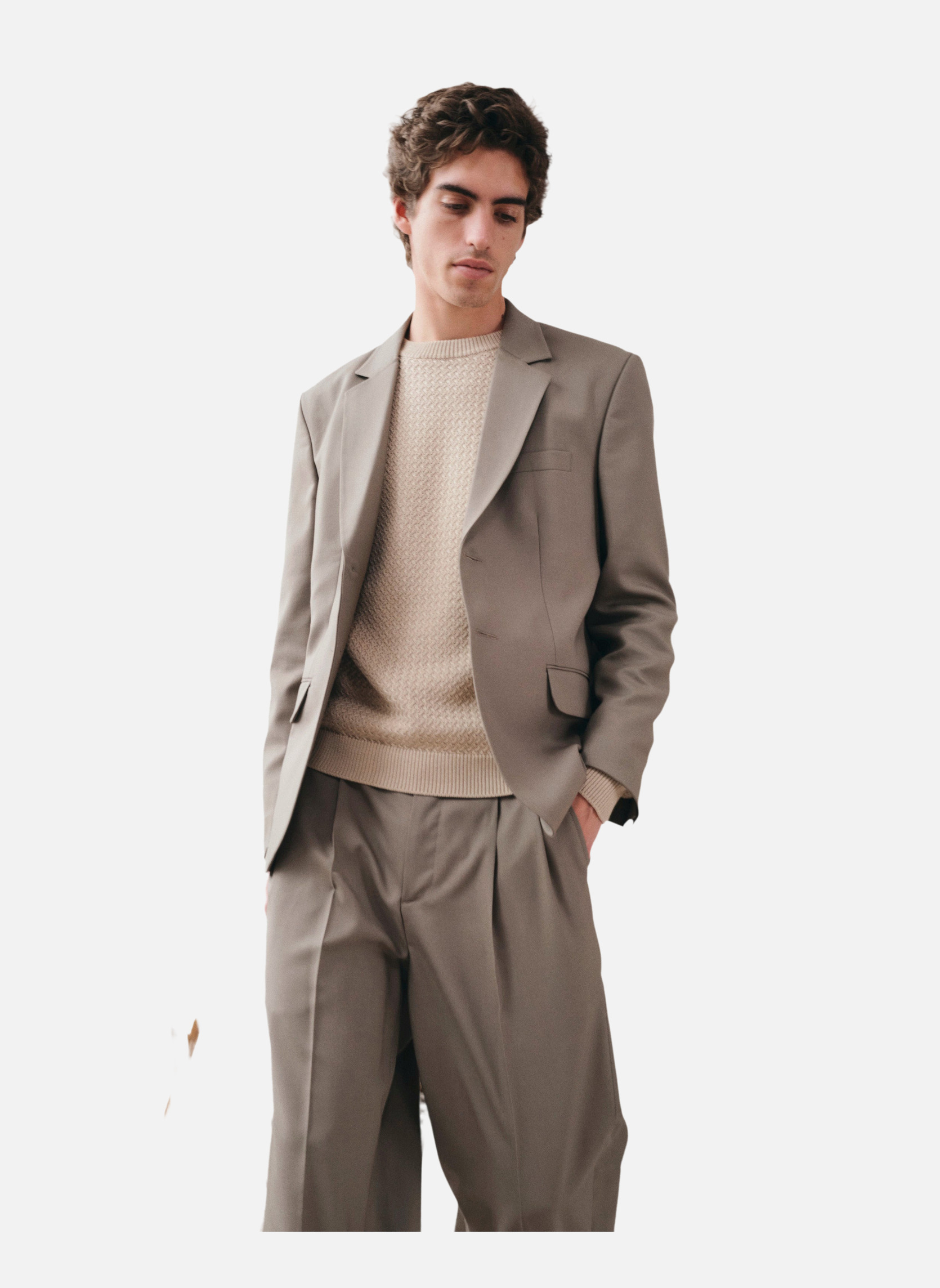 Clint Stone suit jacket | Beige Noyoco Men