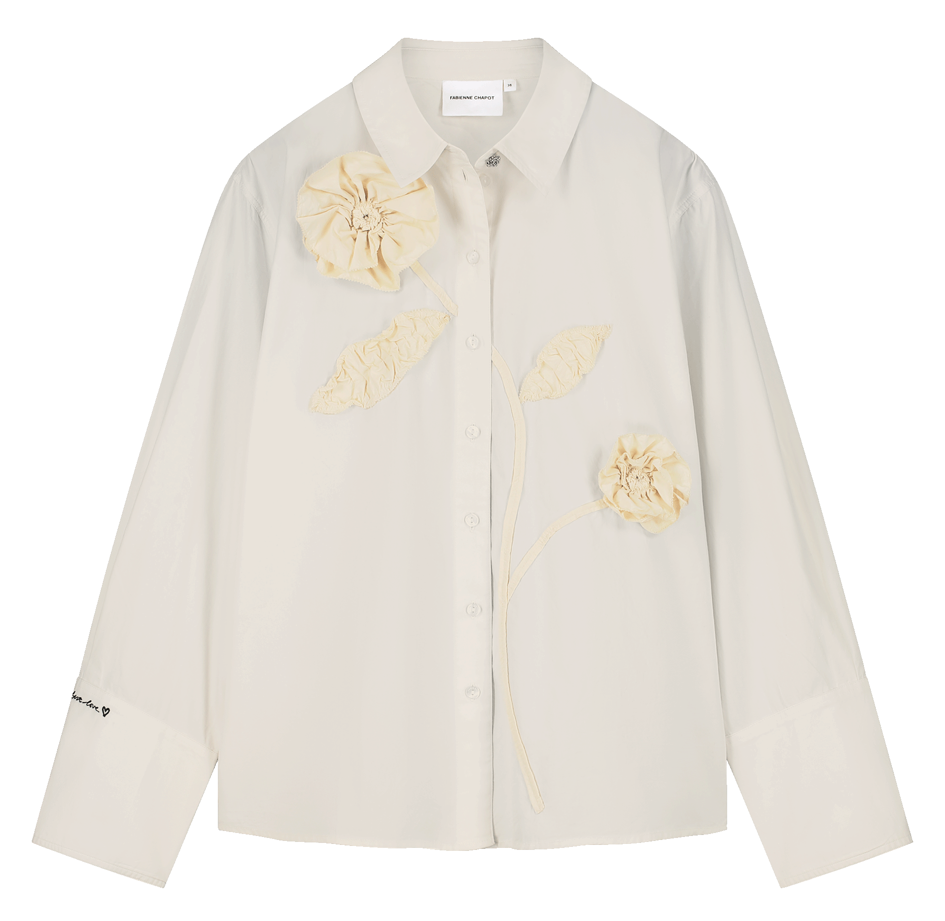 Straight shirt with textures FABIENNE CHAPOT