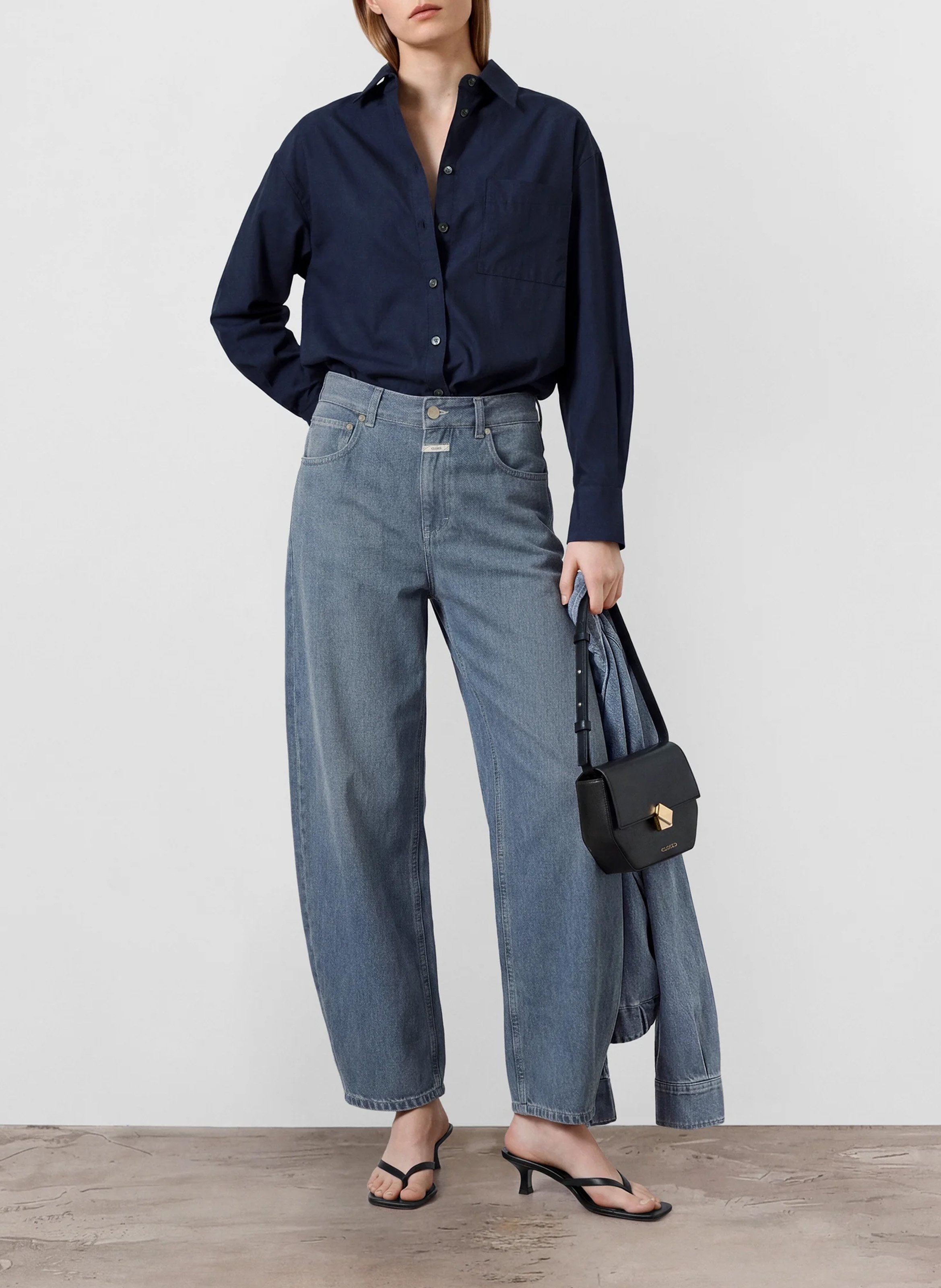 Cotton balloon jeans CLOSED Grey