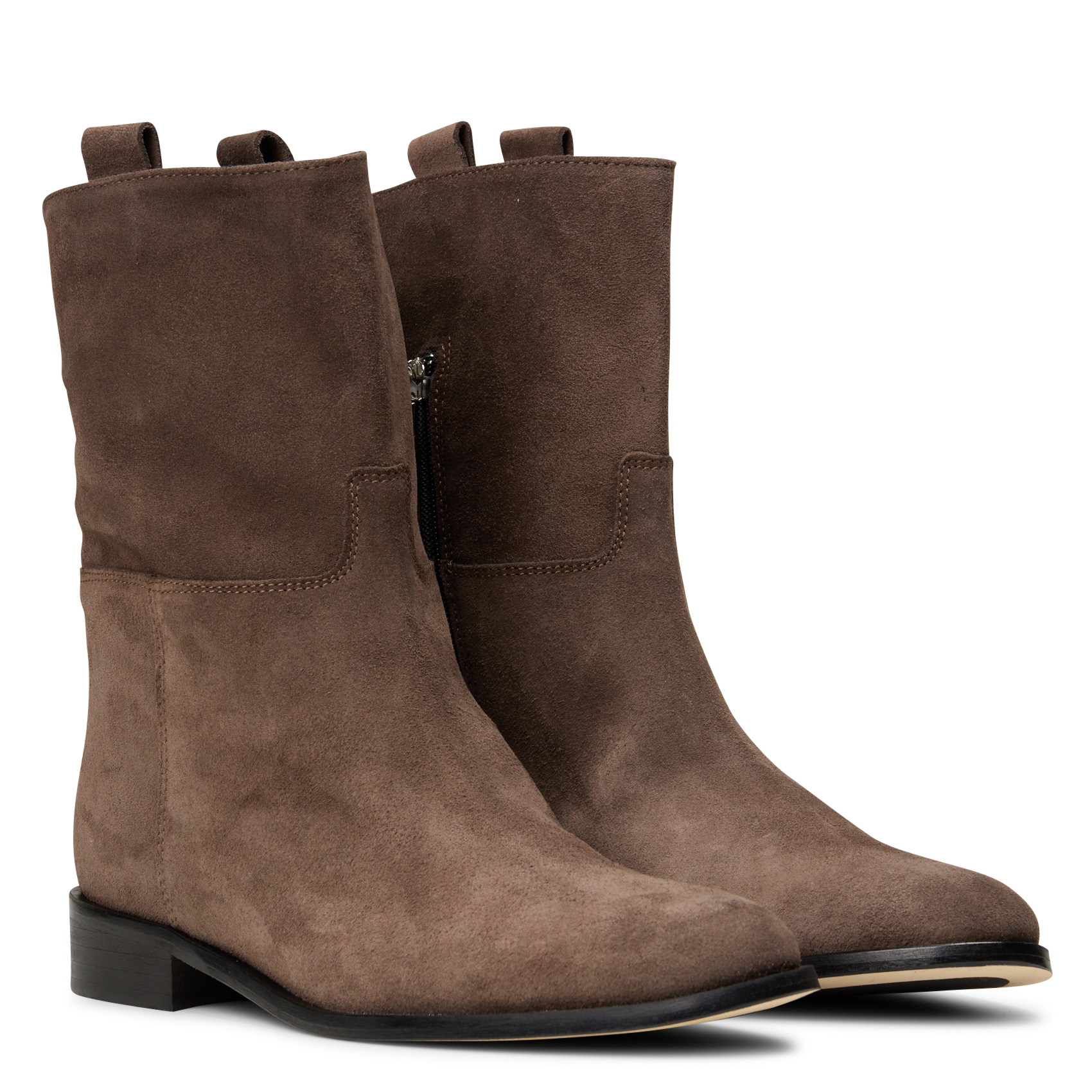 Bottines en cuir suédé ODARE Marron
