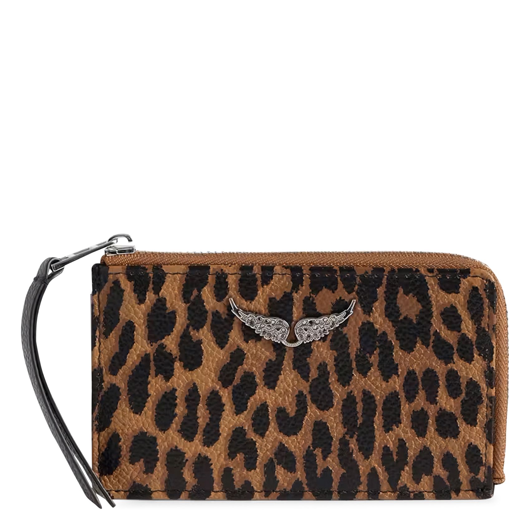 Porte-cartes imprimé animal en cuir ZADIG&VOLTAIRE Marron