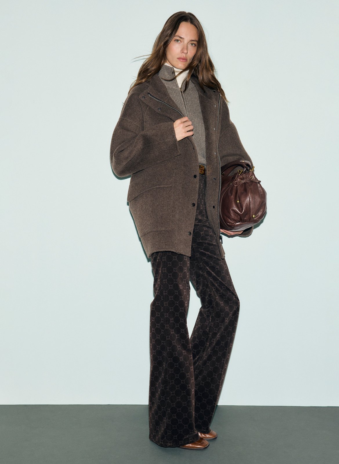 Oversize-Wollmantel GERARD DAREL Braun