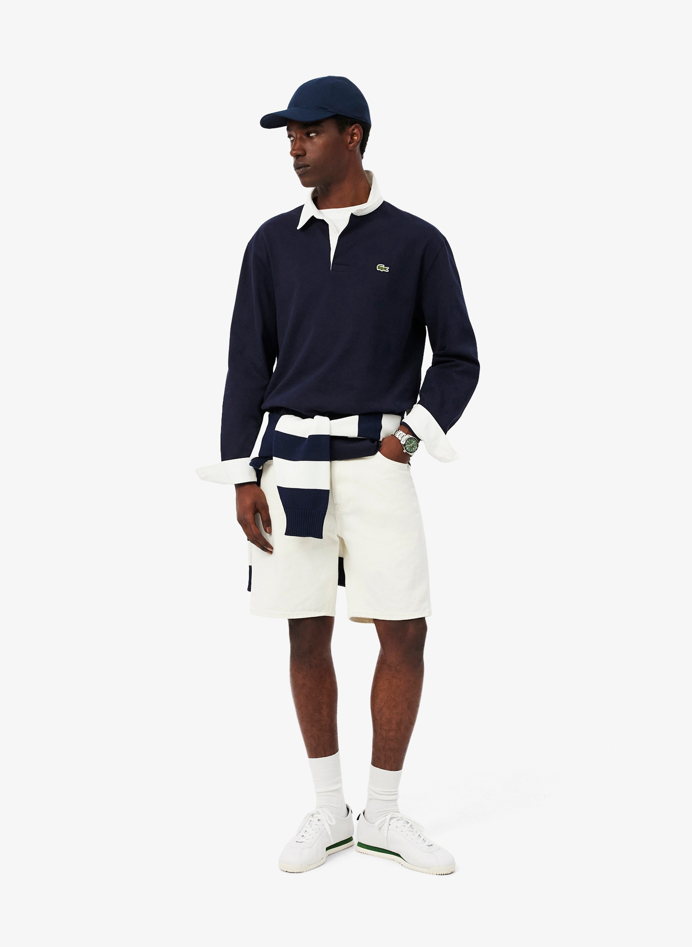 Casquette réglable brodée en coton LACOSTE