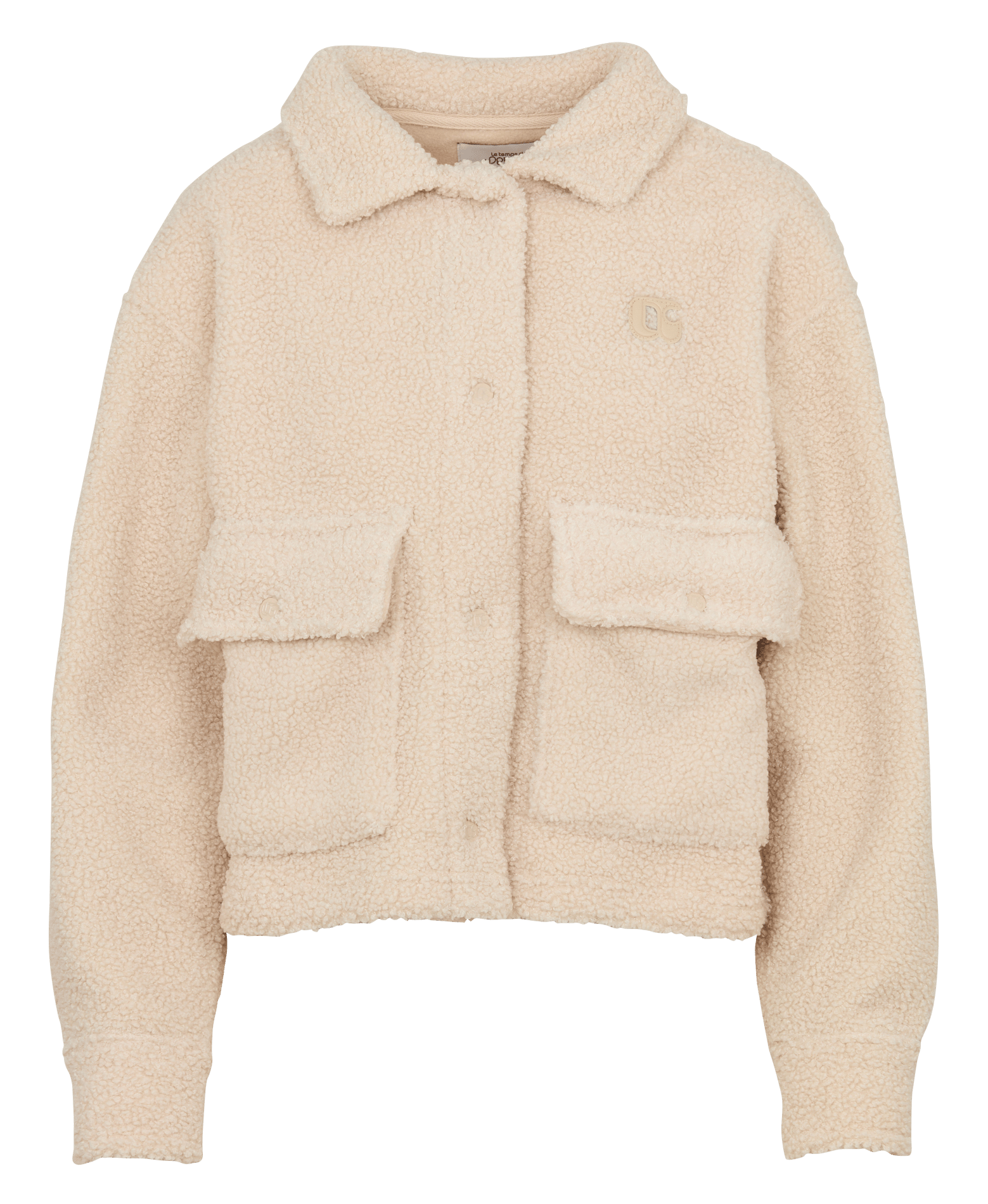 Veste droite effet sherpa LE TEMPS DES CERISES Blanc