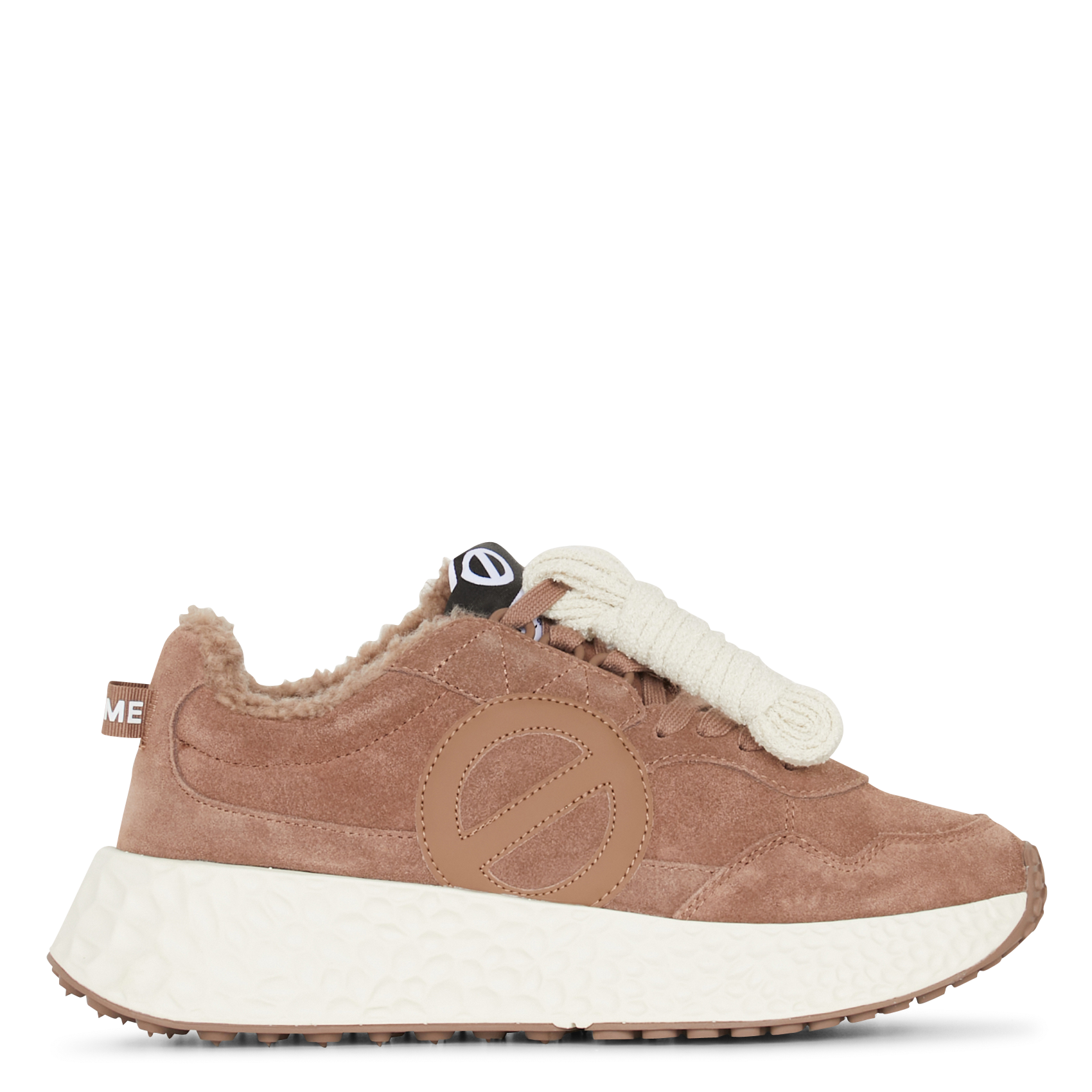 Gevoerde suède leren sneakers NO NAME