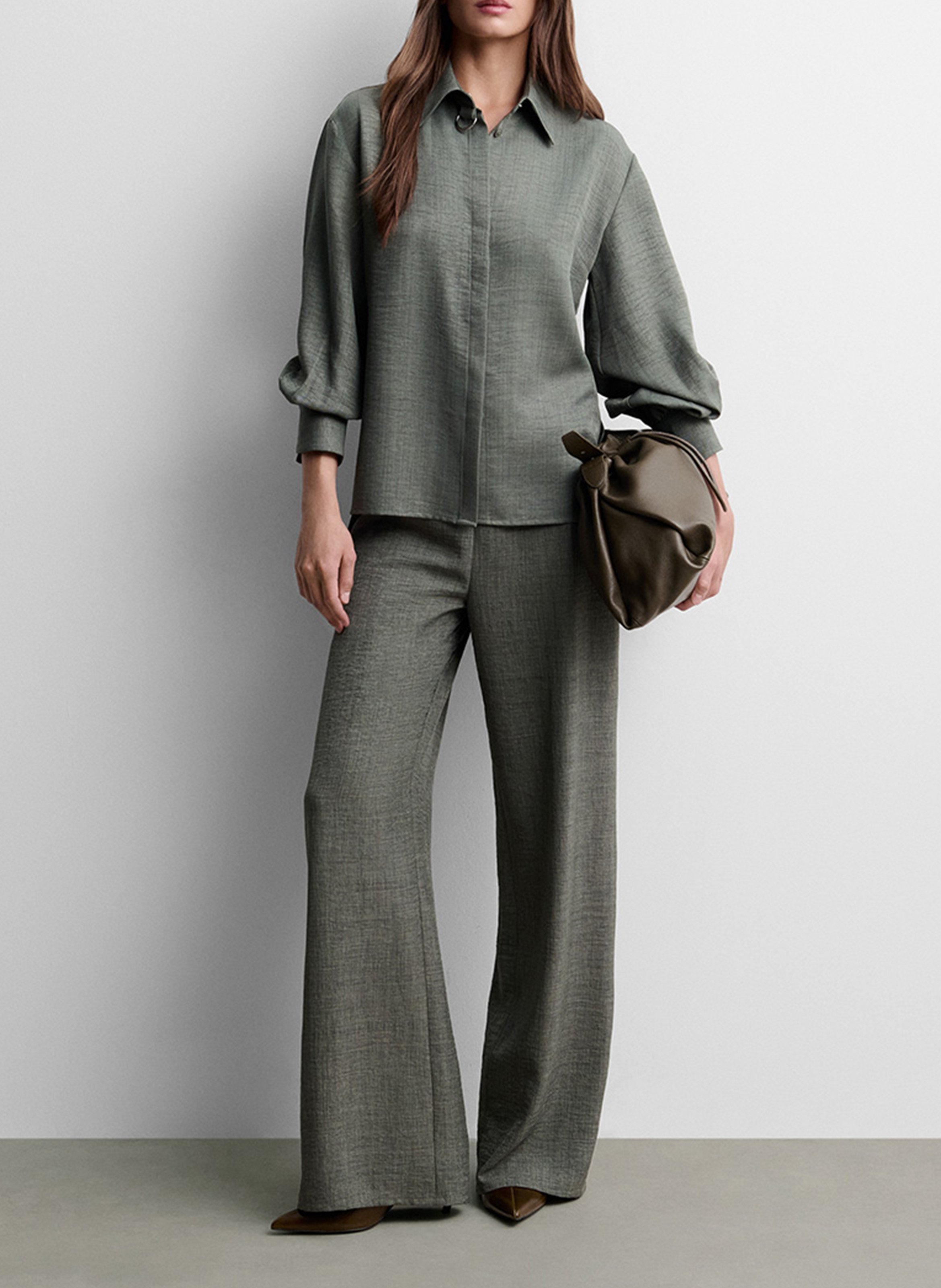 Pantalon large taille haute  SIMORRA Vert