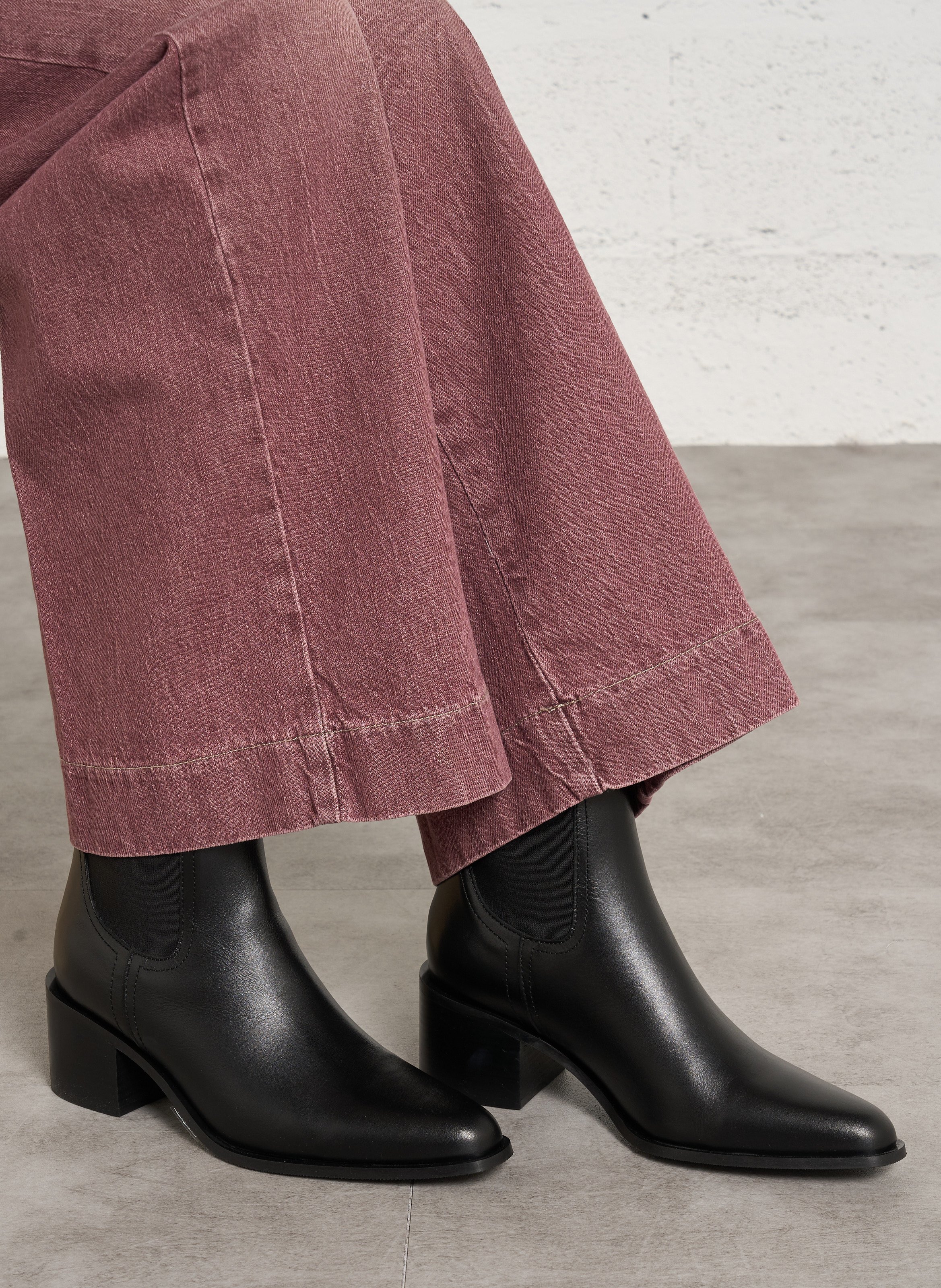 Leather mid-calf boots JB MARTIN Black