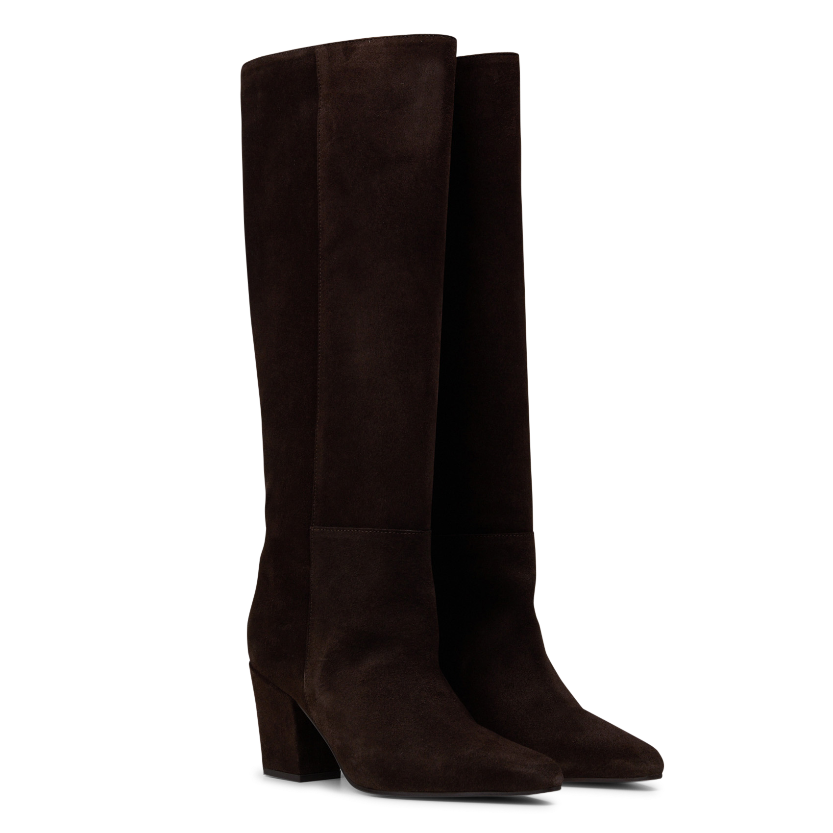 Bottes en cuir suédé MAISON 123 Marron