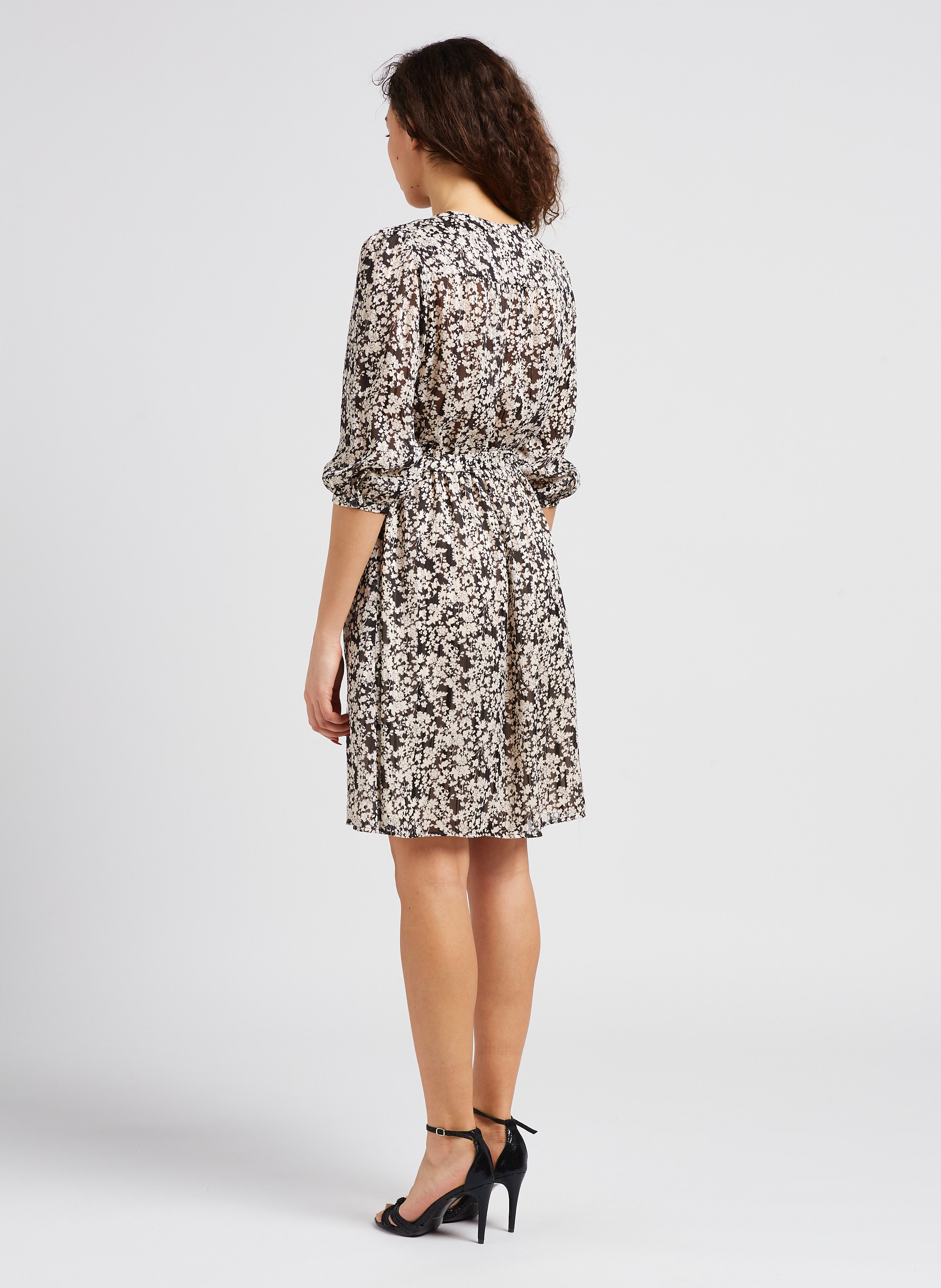 Robe Courte Imprim?�e Noir Gerard Darel - Femme | Place des Tendances