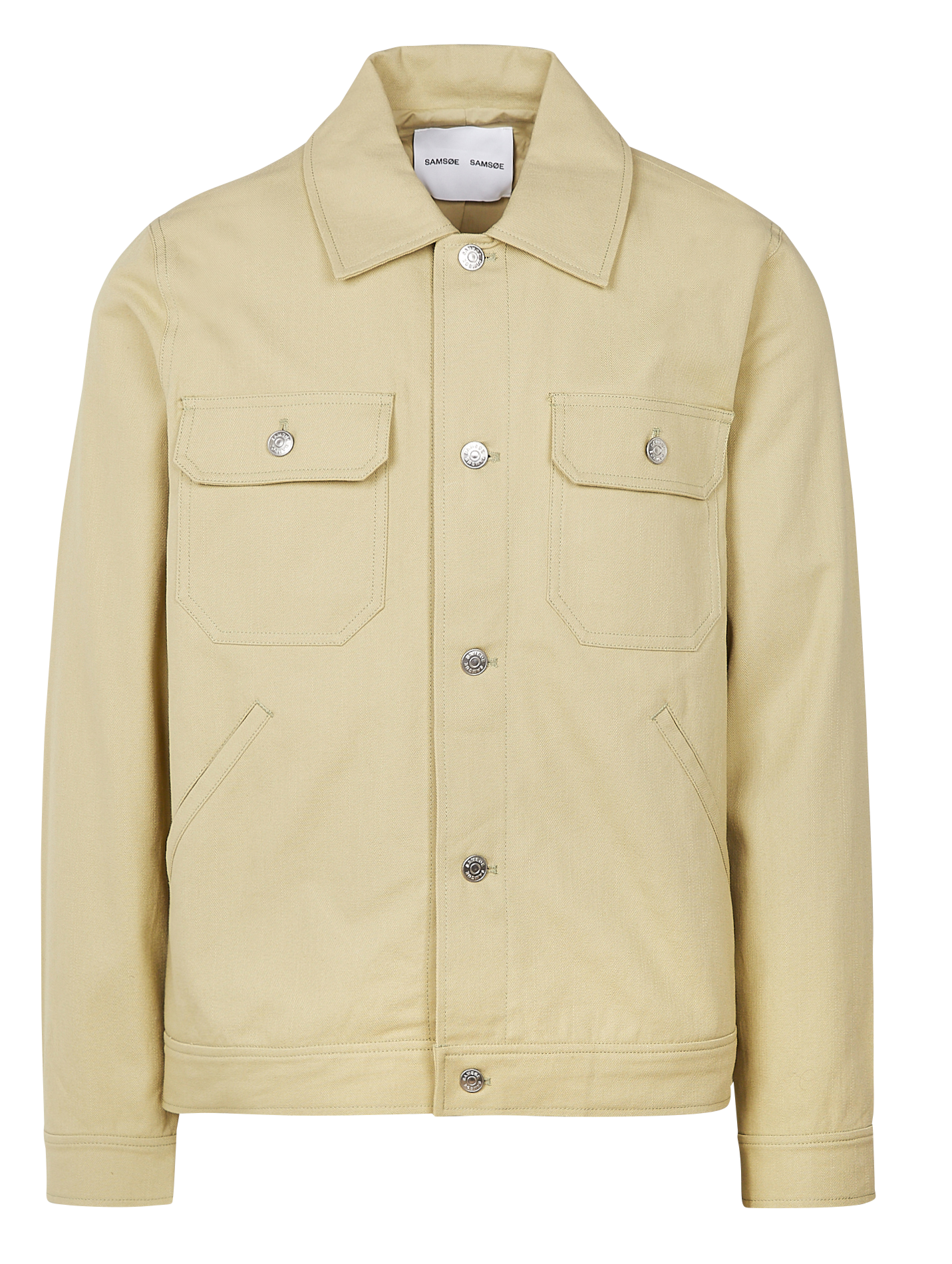 Veste col classique en en coton bio SAMSOE SAMSOE Vert