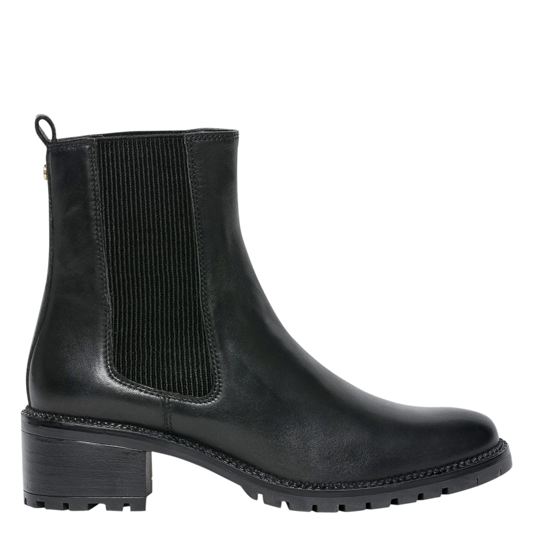 Boots en cuir lisse BOCAGE Noir