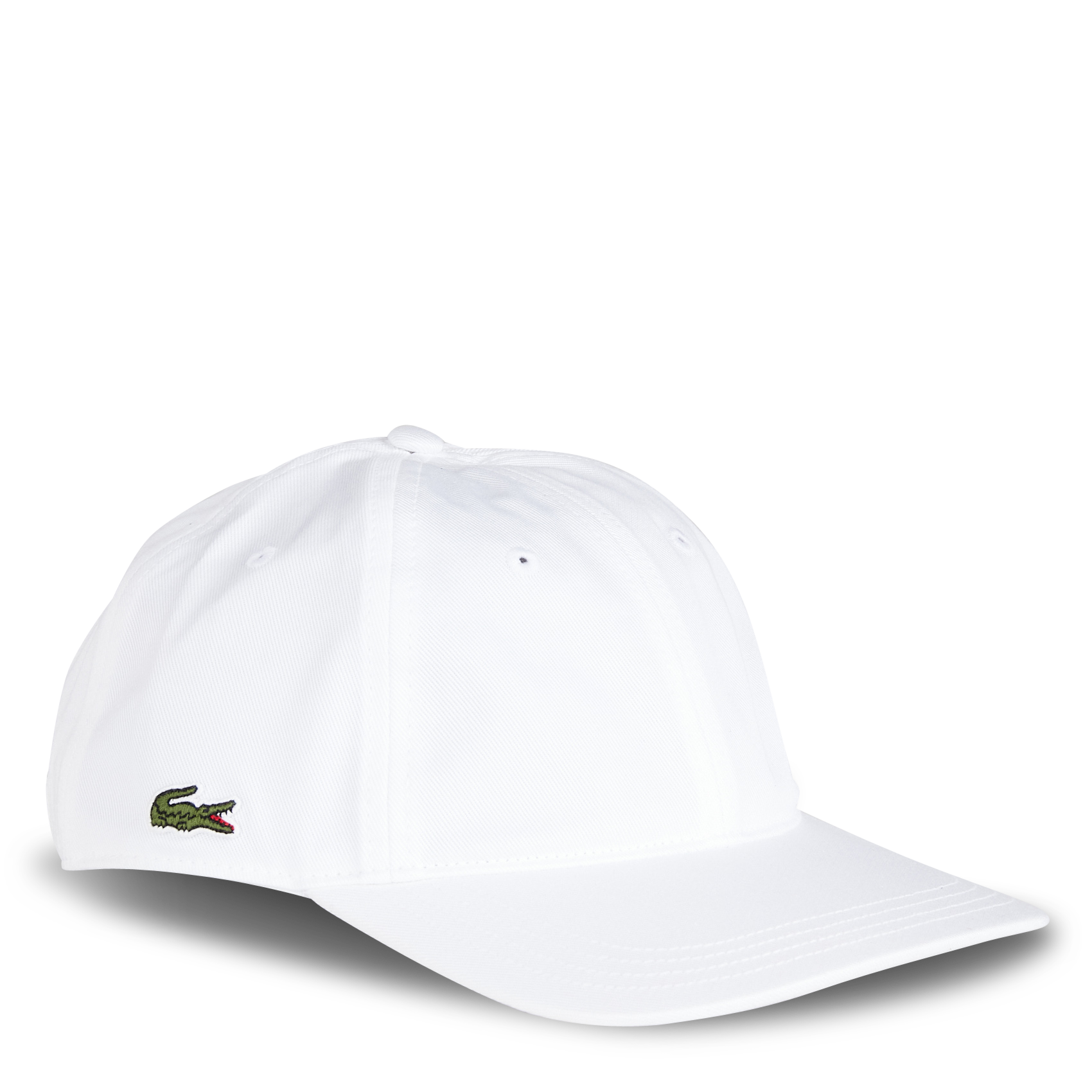 Casquette réglable brodée en coton LACOSTE Blanc