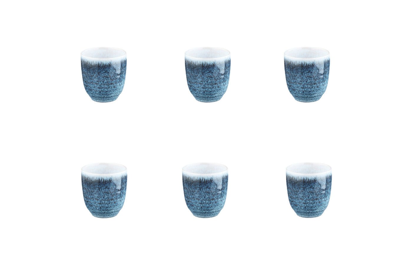 Cosmos 15cl Cup - Set of 6 - Azure  Bleu et blanc nacré