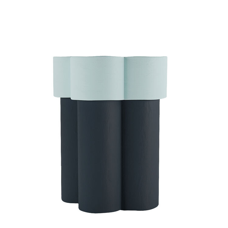 Flower-shaped side table in magnesia POTIRON PARIS Blue