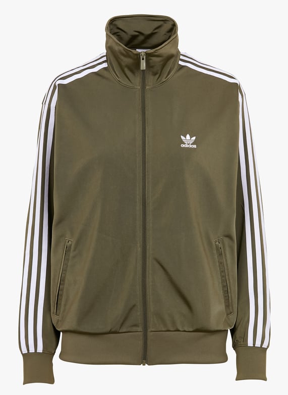 Gerade geschnittene Jacke mit Stehkragen in Khaki