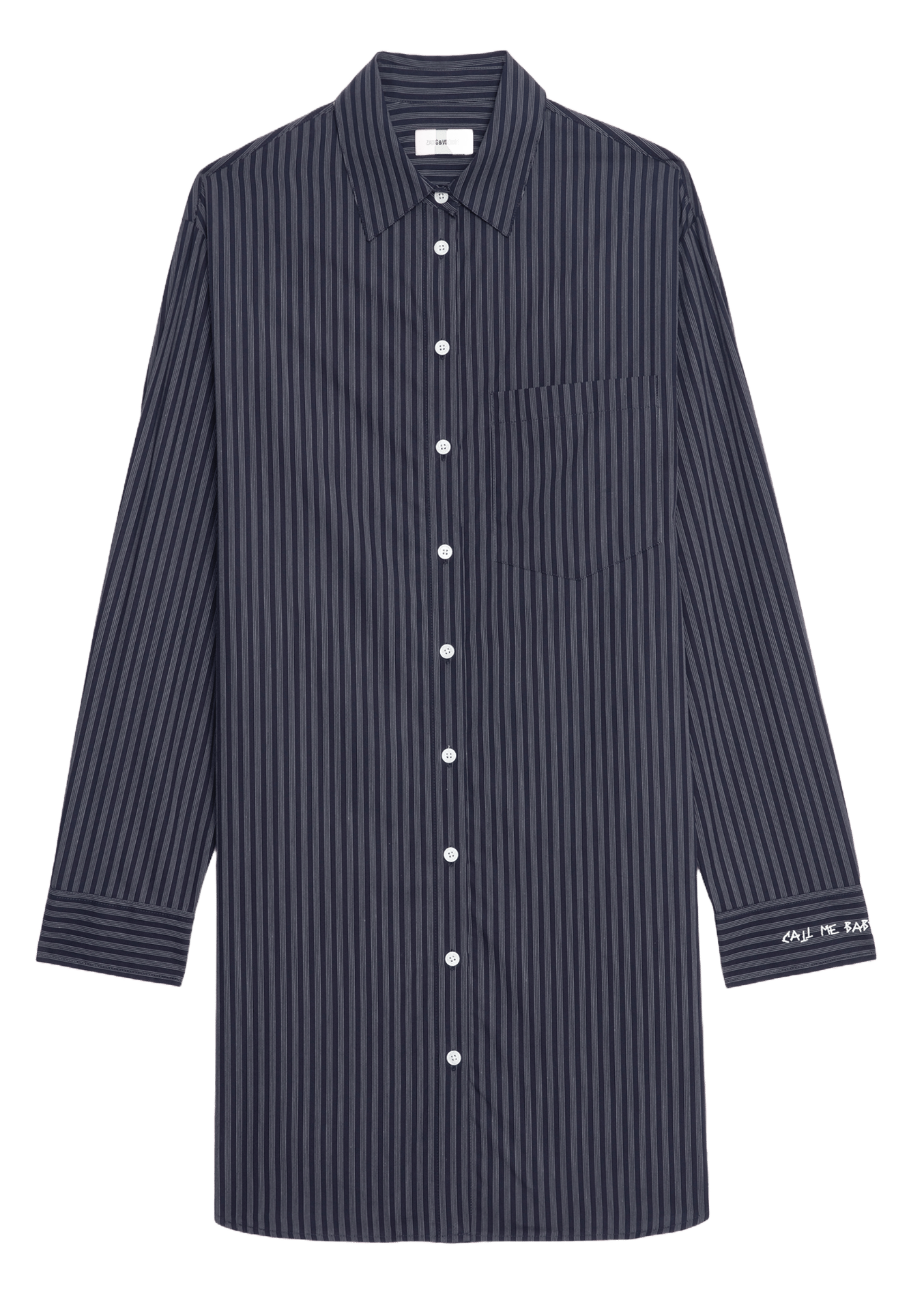 Robe courte en coton rayé ZADIG&VOLTAIRE Bleu