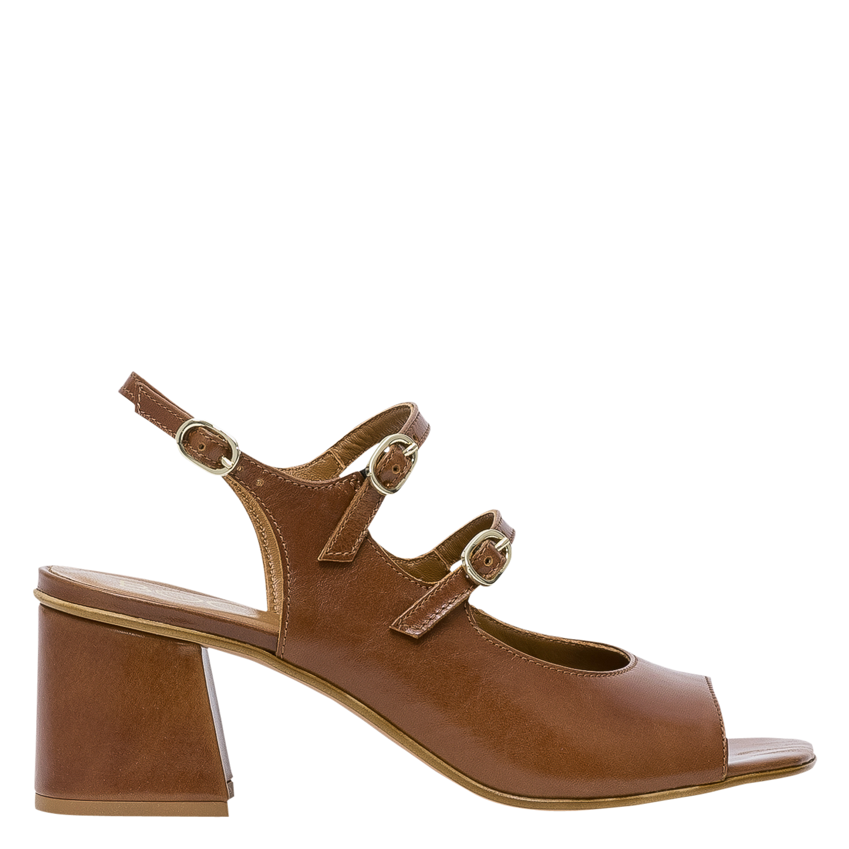 Hoge lakleren sandalen BOCAGE Bruin