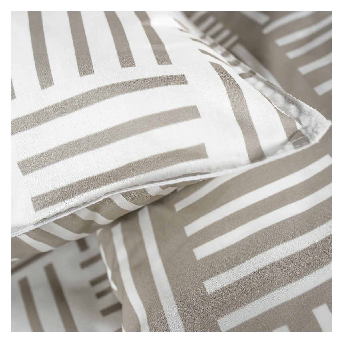 Printed cotton bedding set TODAY LINGE DE MAISON Beige