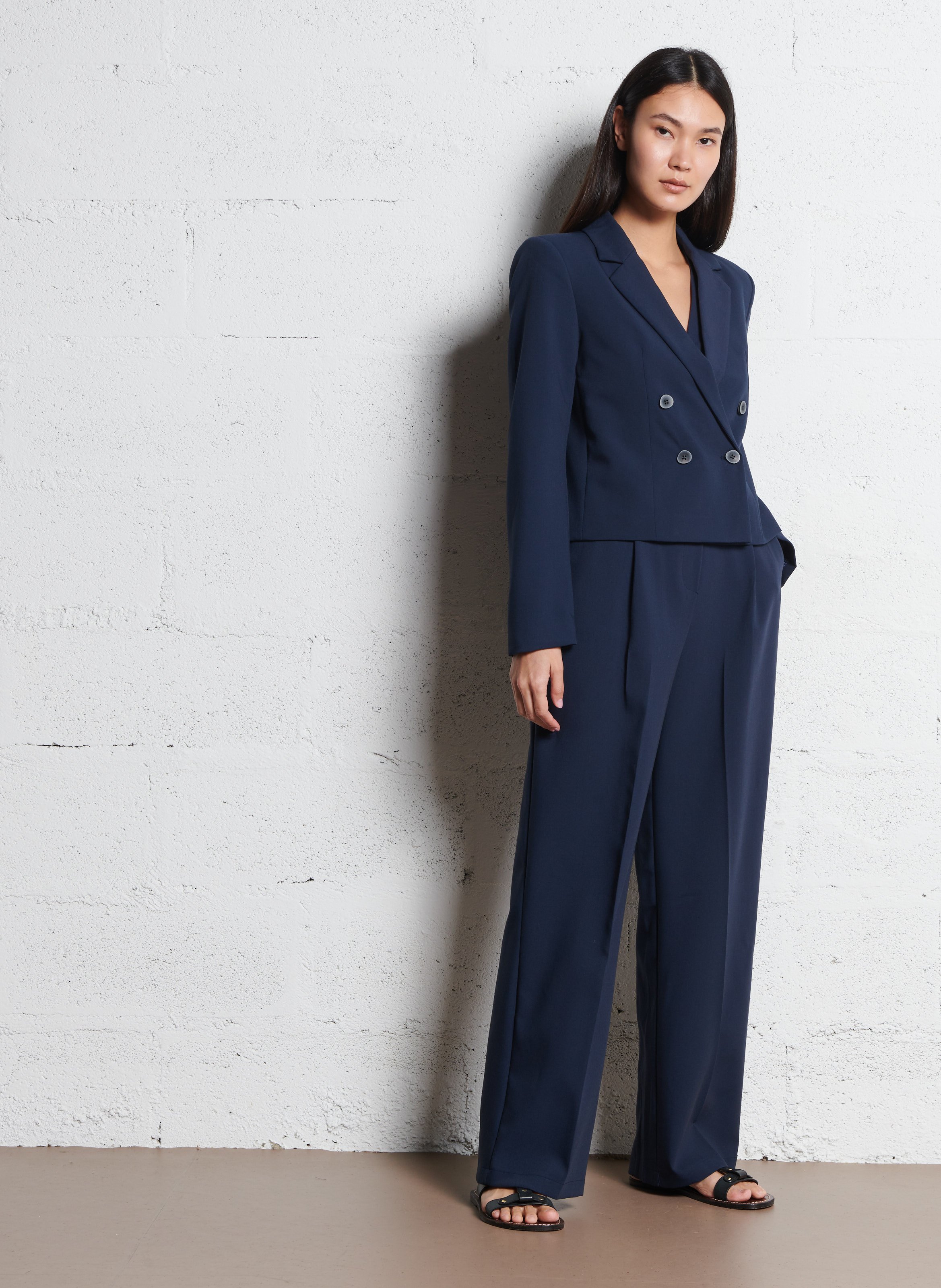 Veste de tailleur courte VILA Bleu