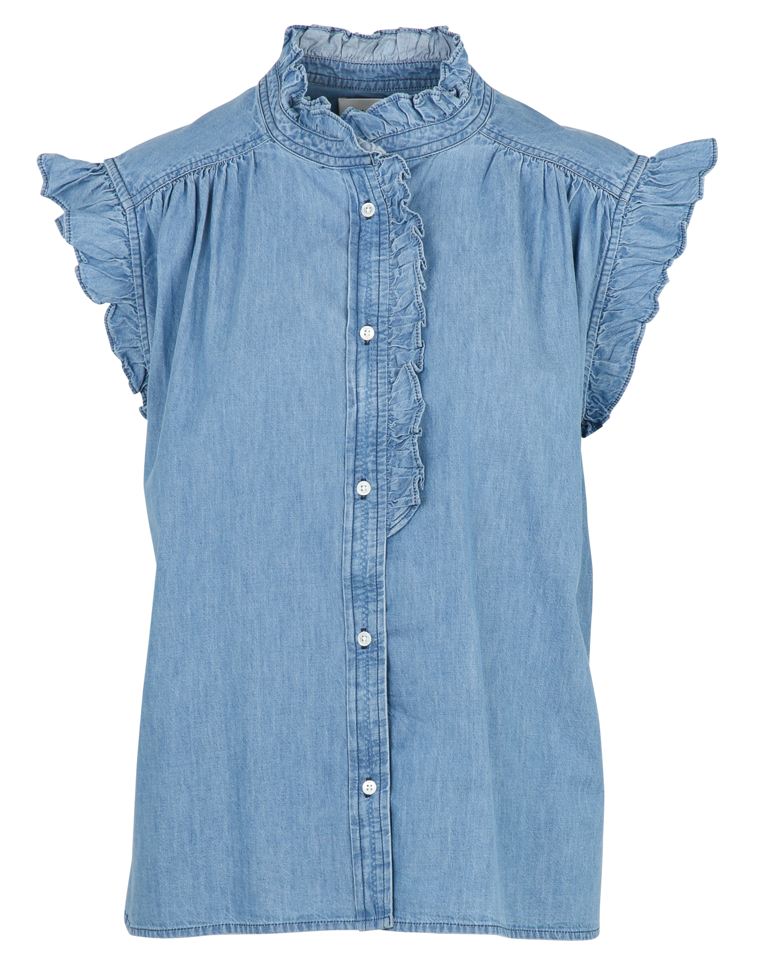 Loose-fit high-neck cotton shirt BELLEROSE Grey