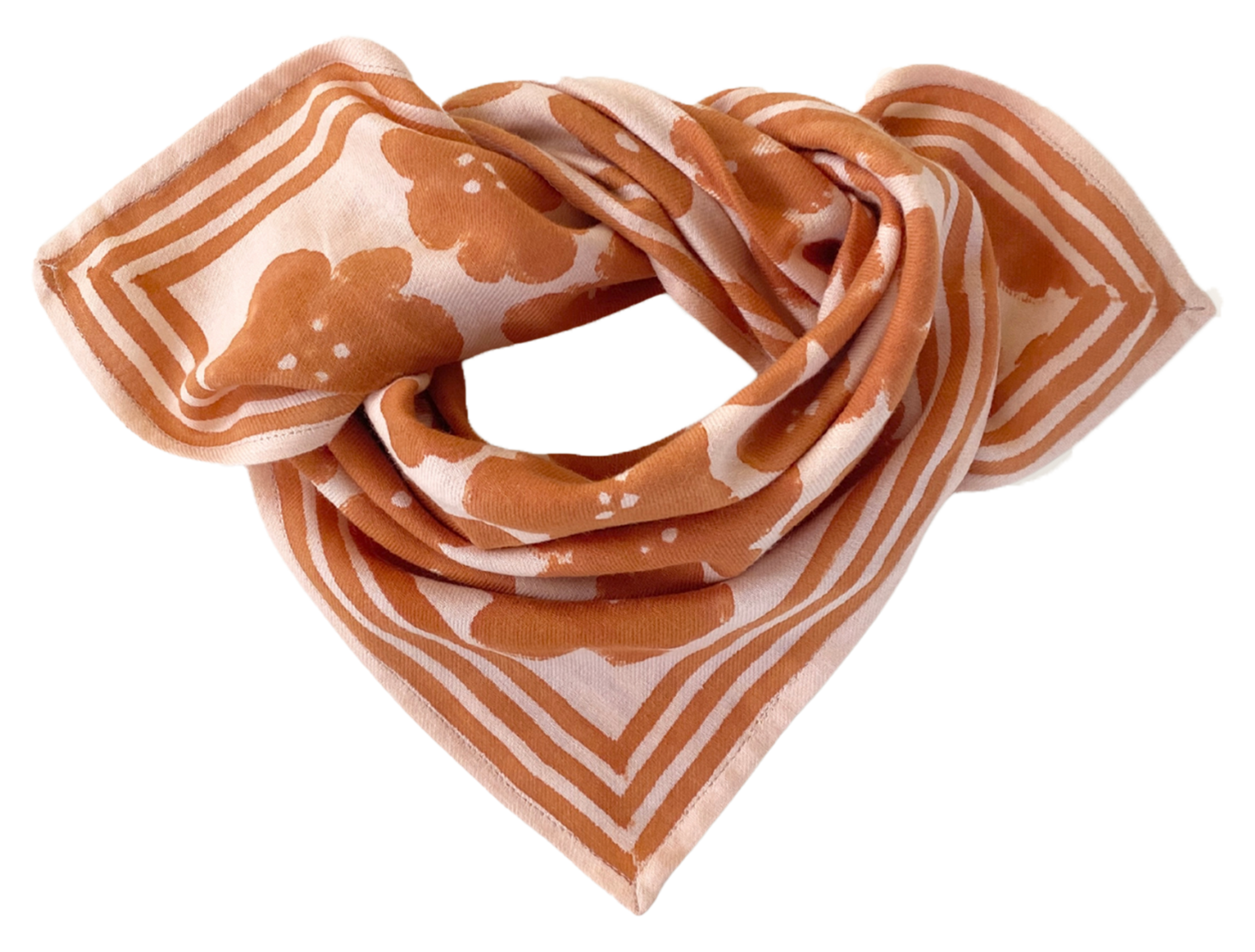 Foulard carré à motifs APACHES COLLECTIONS Orange