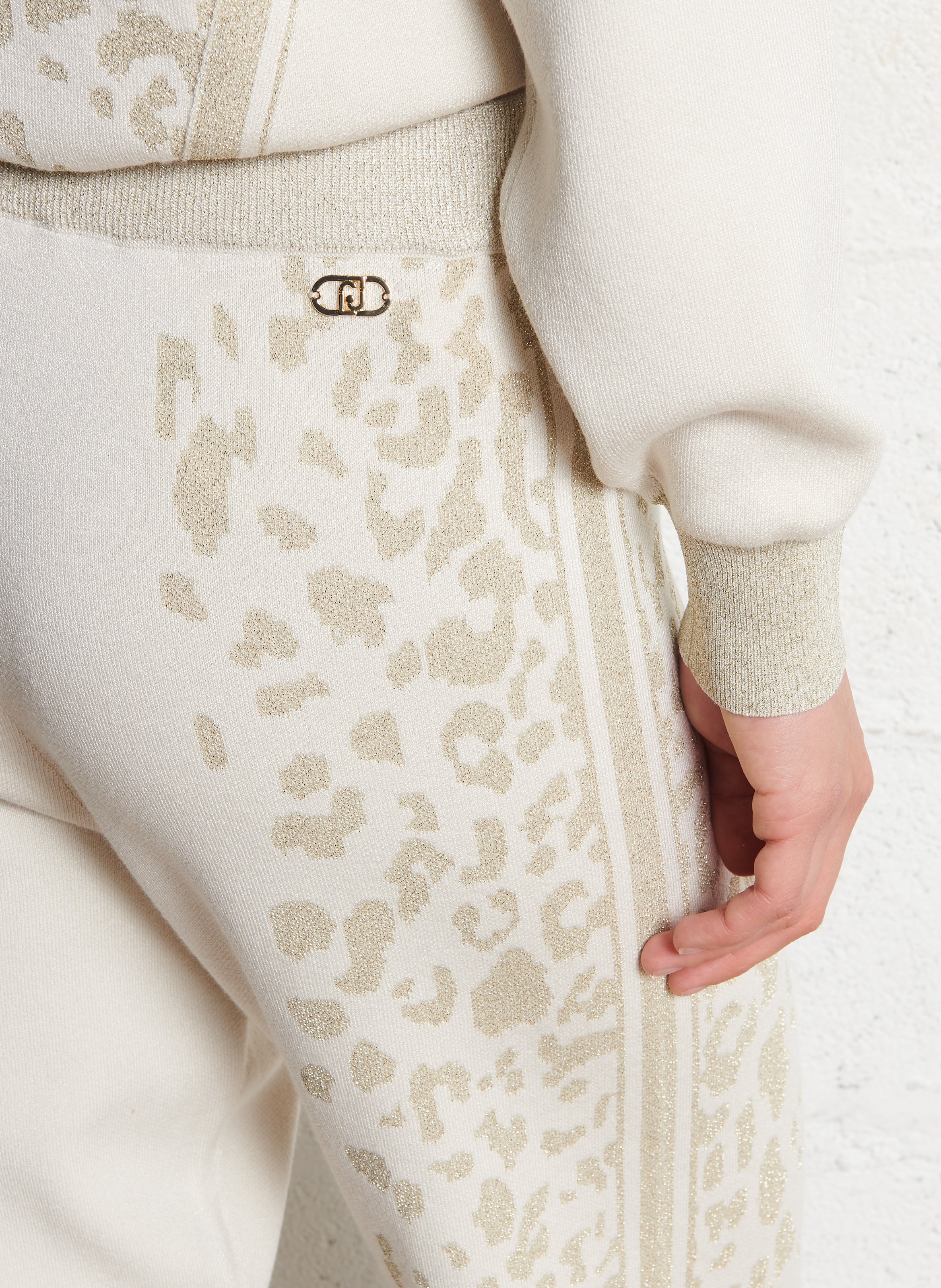 Jogginghose mit Jacquardmuster LIU JO Beige