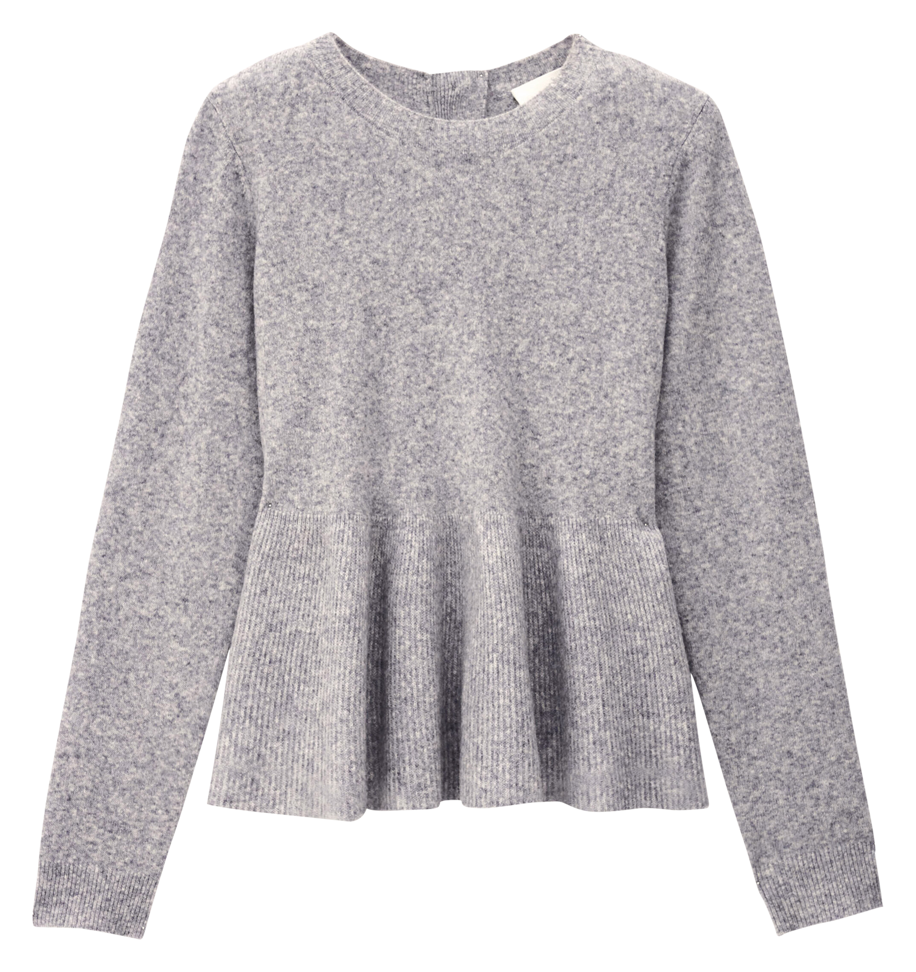 Effen trui van wolmix met lange mouwen en kant BA&SH Zwart