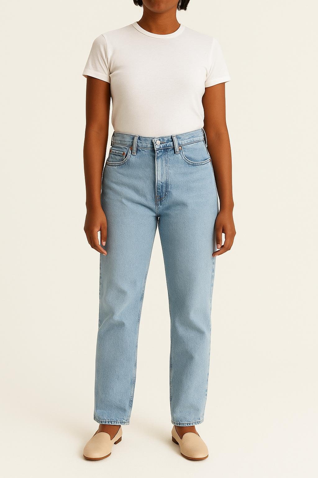 Cropped slim jeans with studs LEVI'S - Seconde main Blue