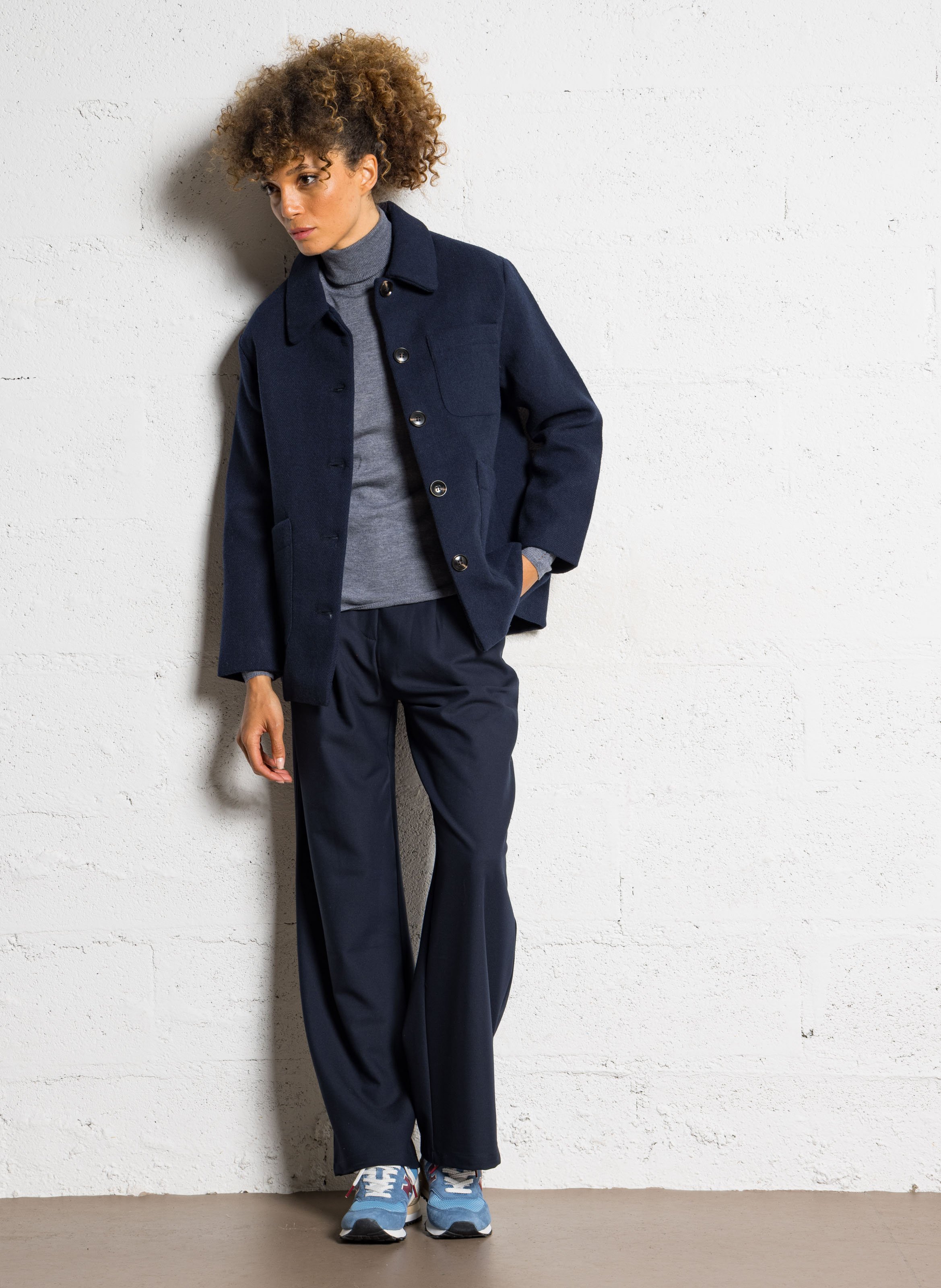 Manteau col classique  LA PETITE ETOILE Bleu